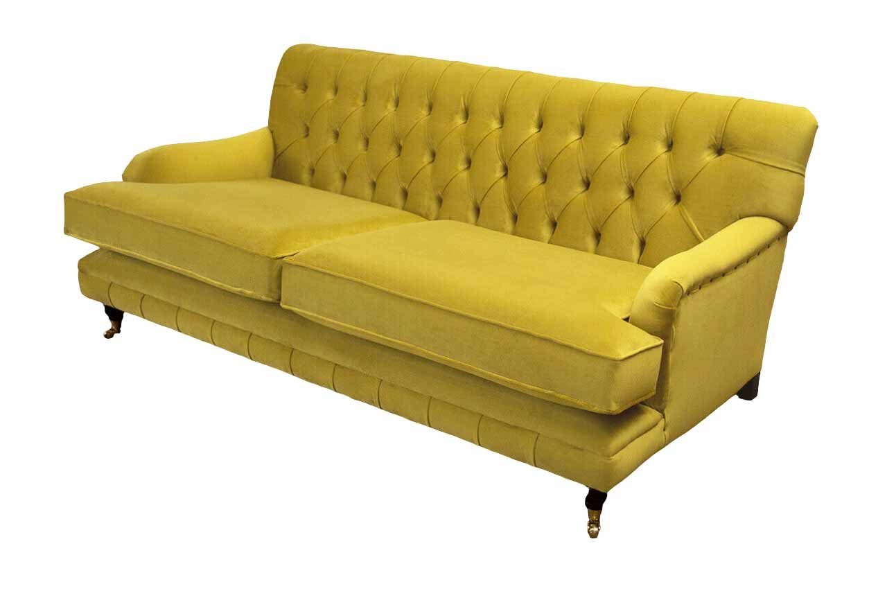 JVmoebel Sofa Chesterfield Sofa Polster in Sofas Gelb Sitzer Couchen, 3 Europe Couch Made Gelb