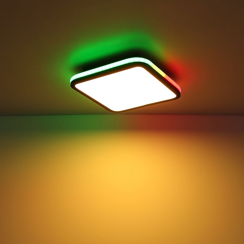 Deckenleuchte, Fernbedienung LED Farbwechsler Dimmbar LED Globo Deckenlampe RGB Deckenleuchte