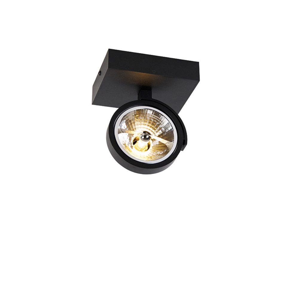 Qazqa LED Aufbaustrahler Go, ohne Leuchtmittel, Warmweiß, QAZQA Aufbau­spot, g9, Schwarz, Aluminium, Modern
