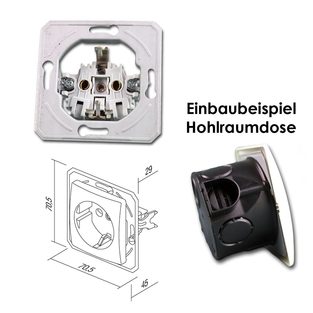 TEM EKONOMIK Starter-Kit, 16er Set 250V~/ 16A, UP, w Unterputzschalter