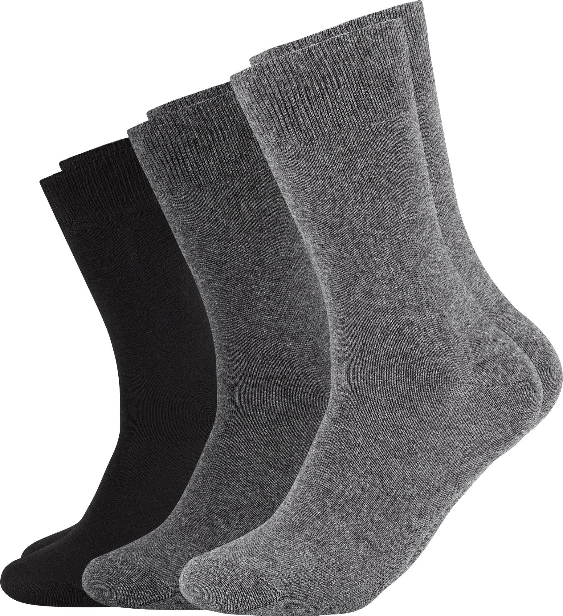 s.Oliver Paar anthrazit/schwarz Unisex-Socken Socken Uni 3