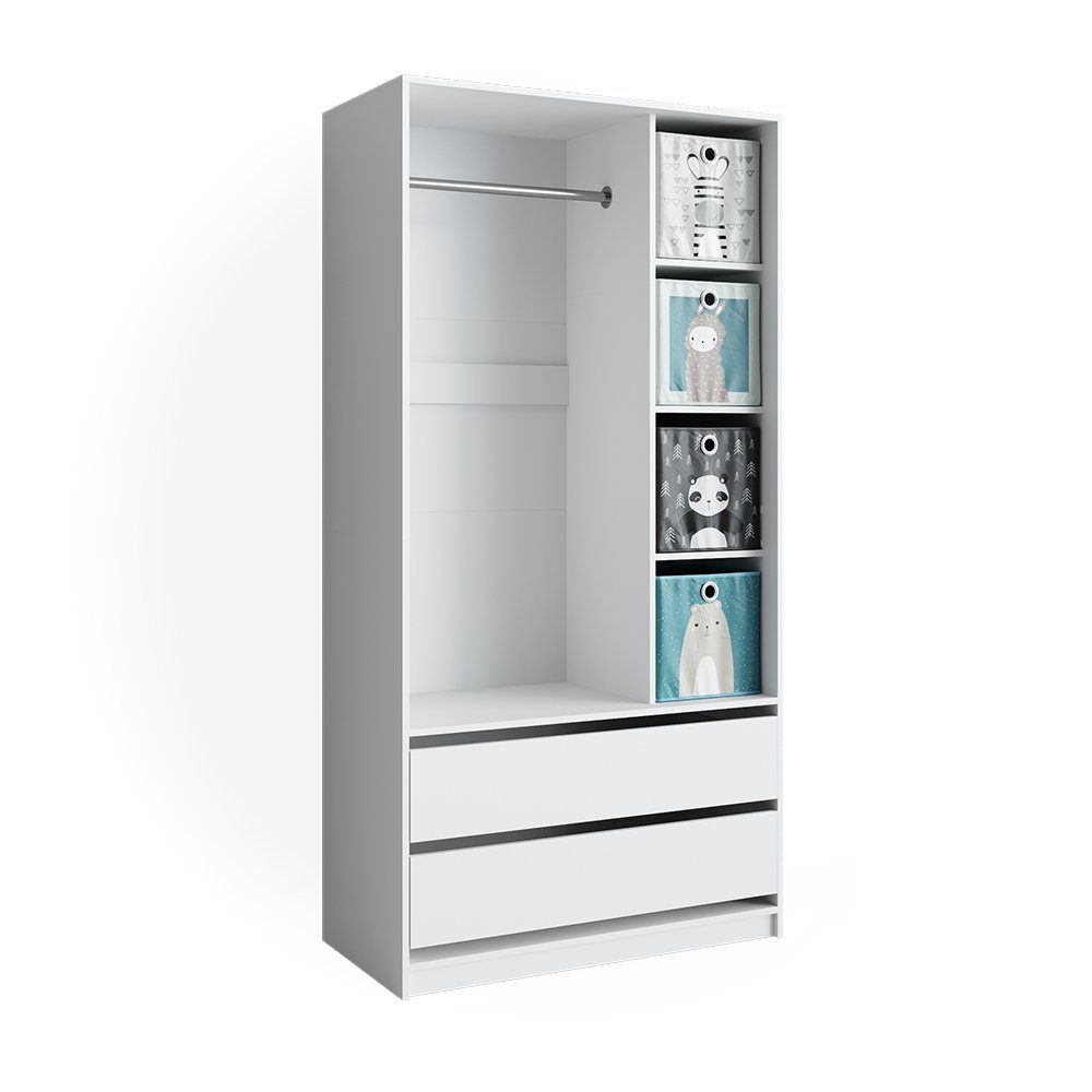 Vicco Kleiderschrank Elmo, Weiß, 100 x günstig online kaufen