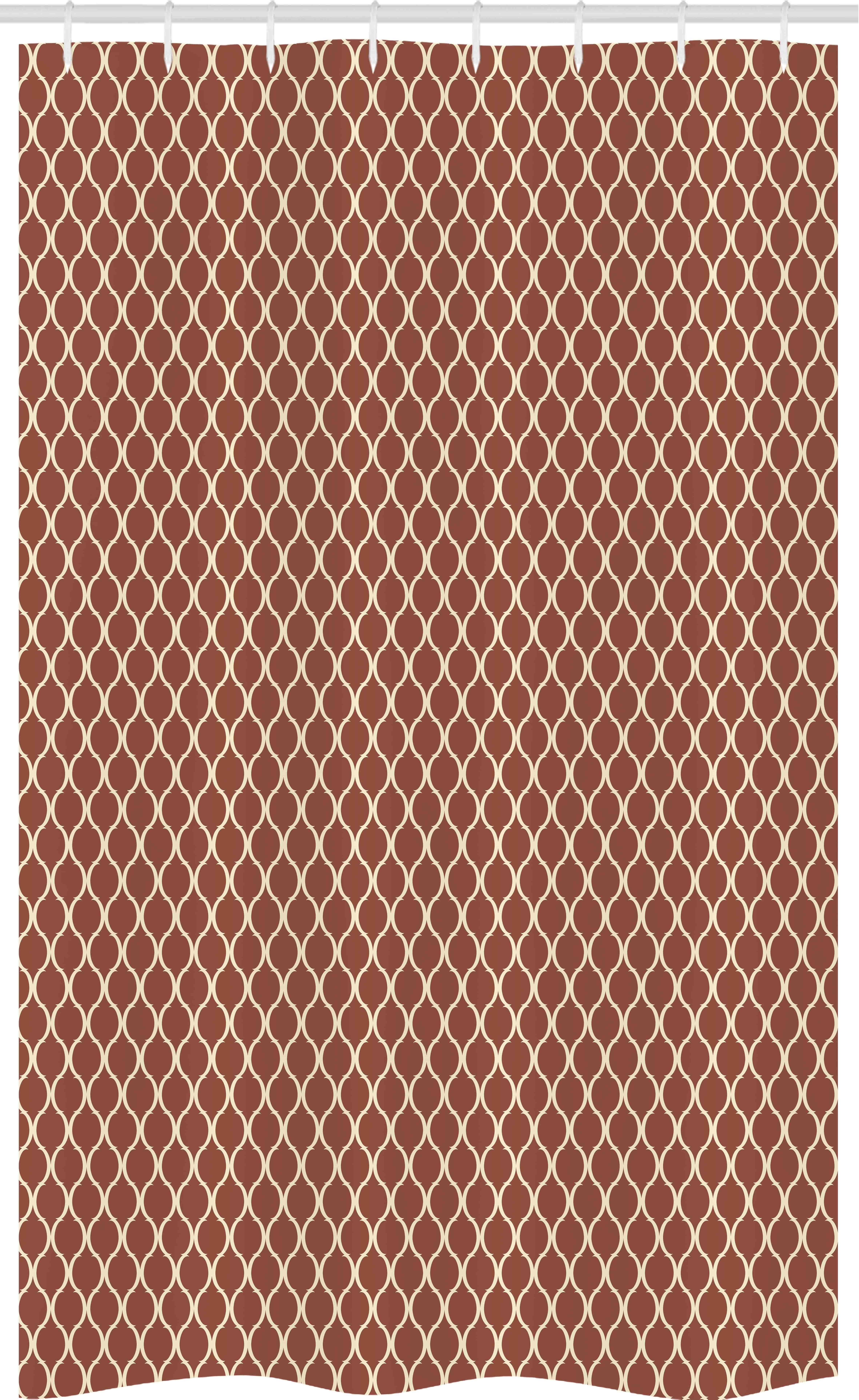 Abakuhaus Duschvorhang Badezimmer Deko Set aus Stoff mit Haken Breite 120 cm, Höhe 180 cm, Retro Chevron Scrolls