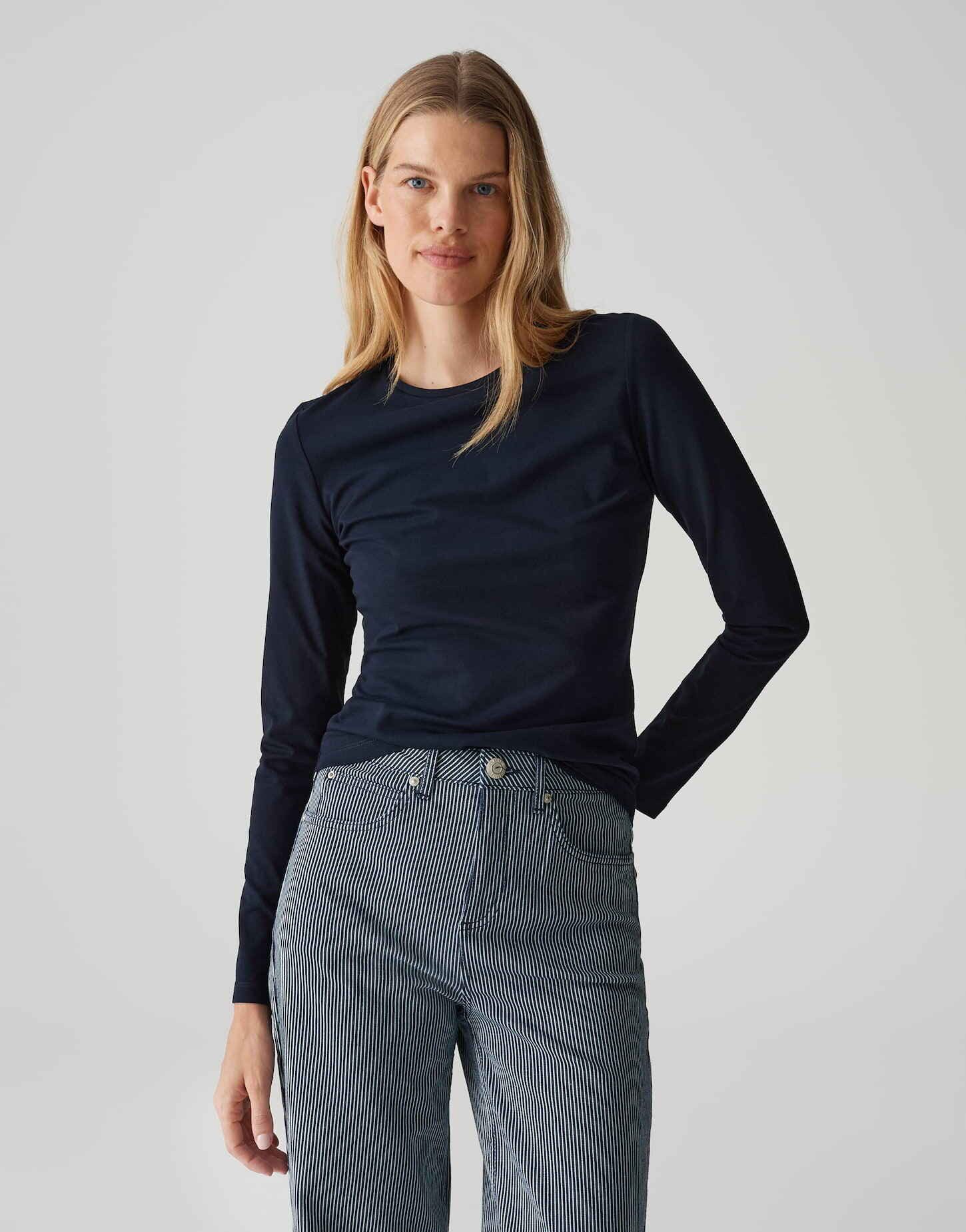 OPUS Langarmshirt SMILLA aus Jersey figurbetont geschnitten, weicher Griff, günstig online kaufen