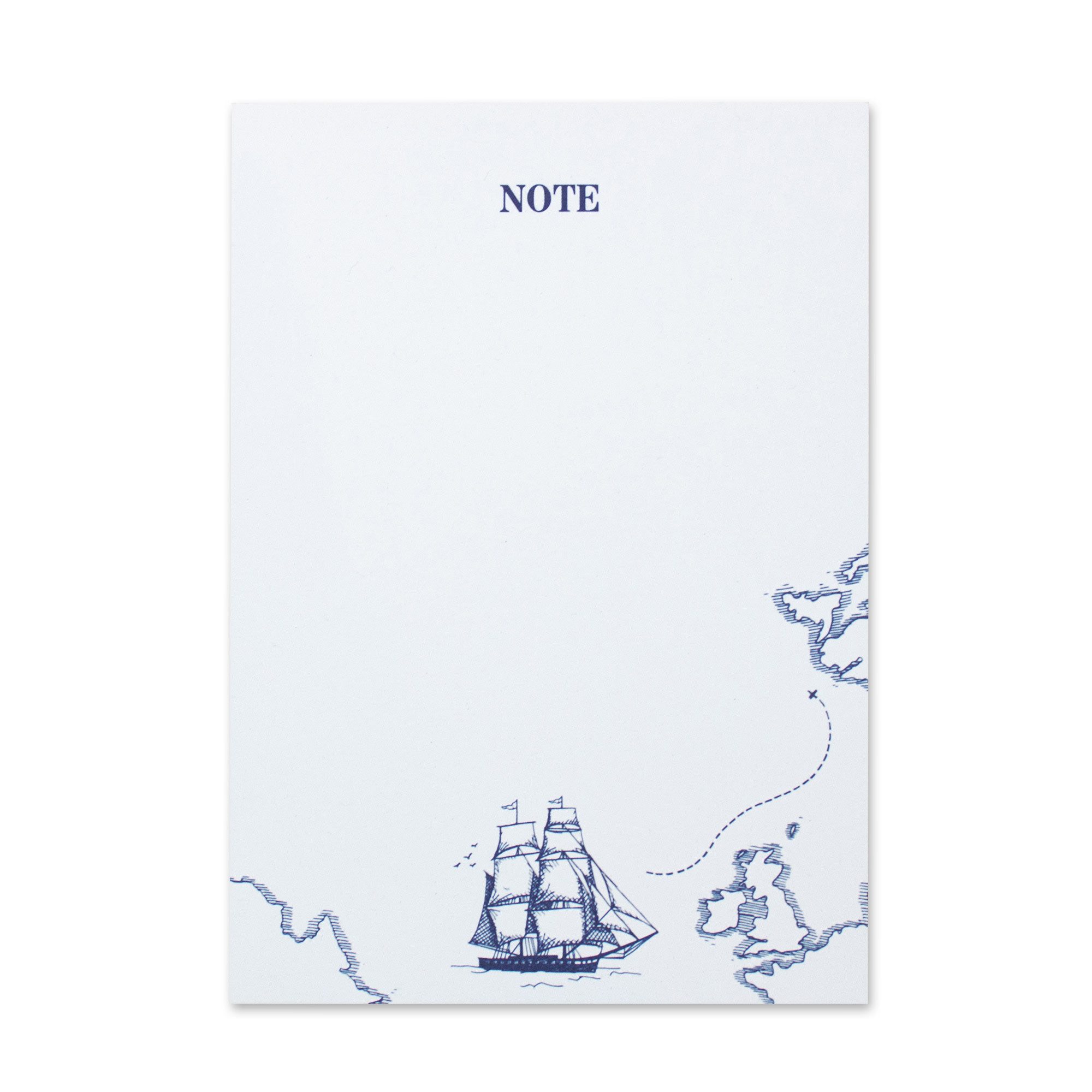 Bow & Hummingbird Notizblock Notizblock Segelschiff, 100 % Recyclingpapier