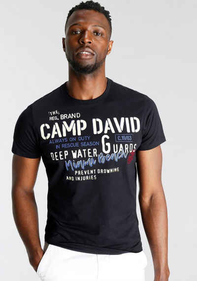 CAMP DAVID Print-Shirt mit Rundhalsausschnitt