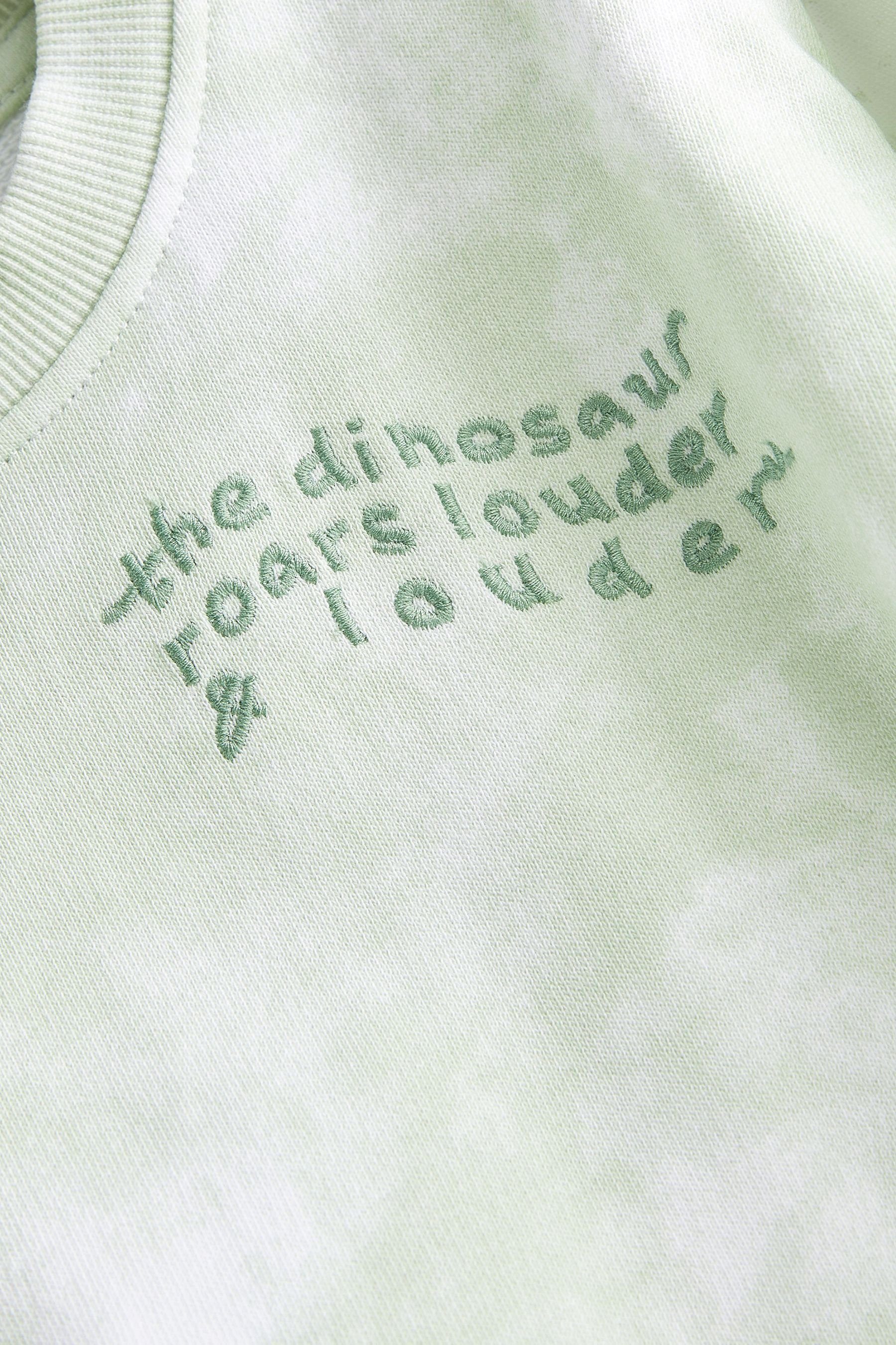 Next Langarmshirt Langarm-Shirt (1-tlg) Stickgrafik Green mit in Knüpfbatik