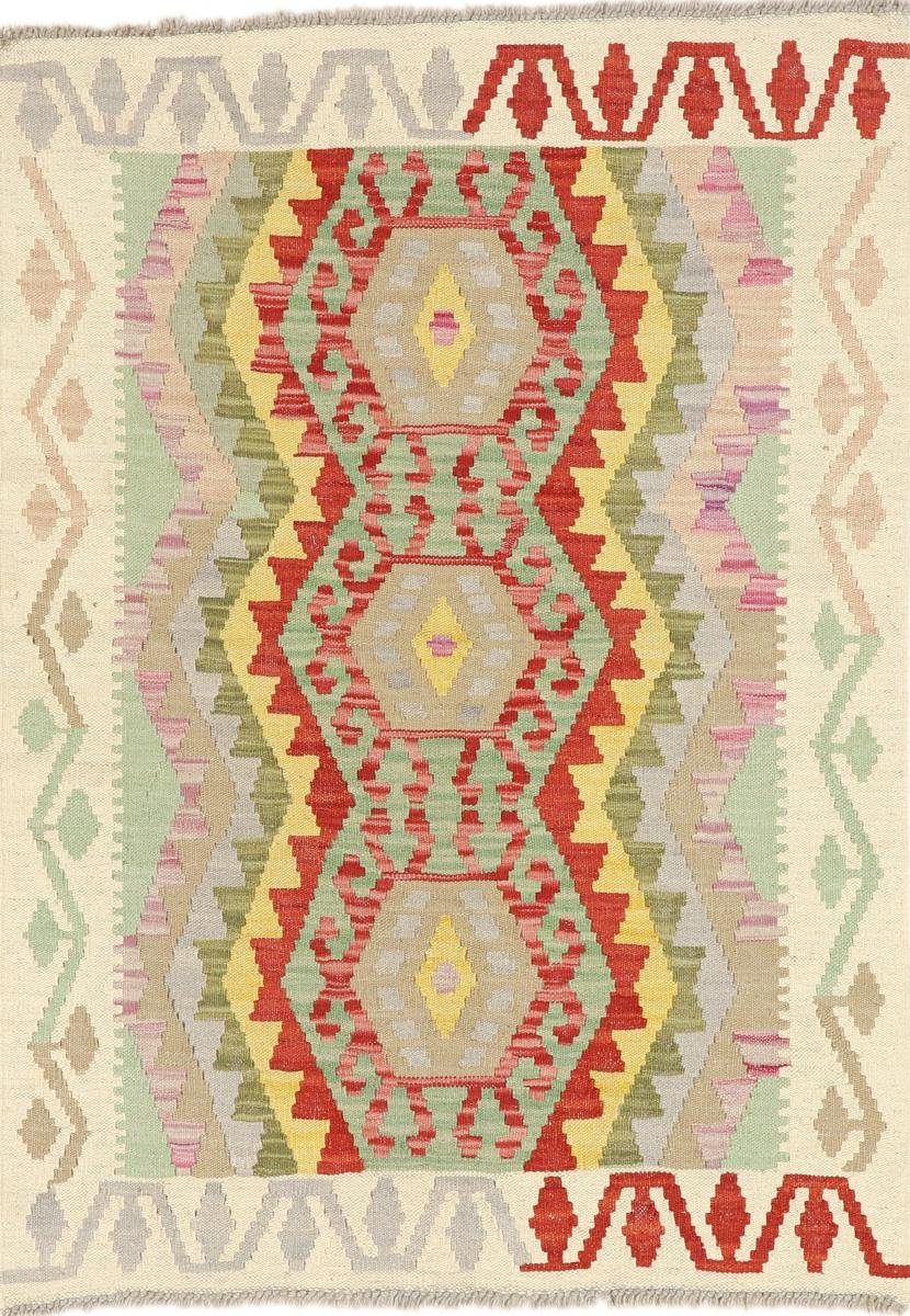 Orientteppich Kelim Afghan 90x125 Handgewebter Orientteppich, Nain Trading, rechteckig, Höhe: 3 mm