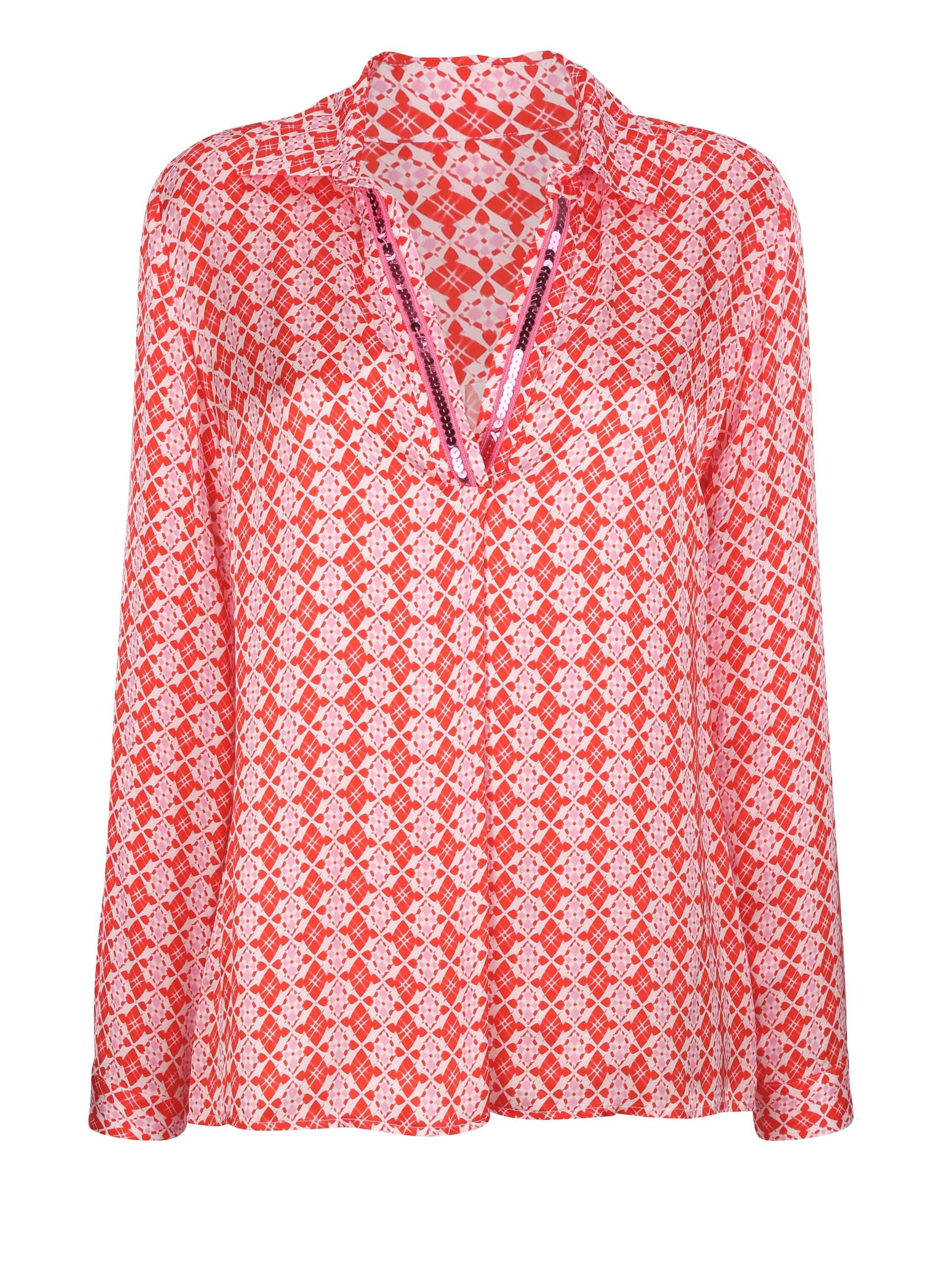 Alba Moda Schlupfbluse Bluse mit effektvollen Pailletten