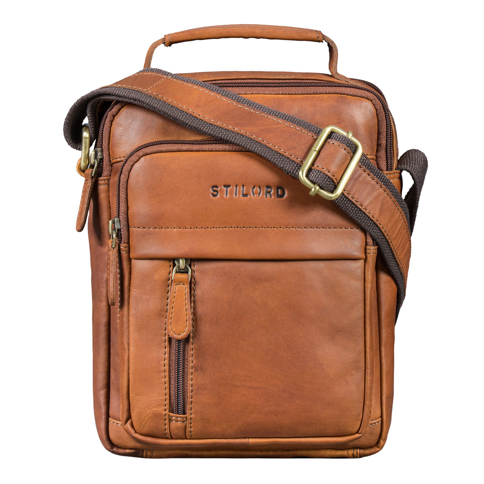 STILORD Schultertasche "Ruben" Umhängetasche Herren Leder 10,9 Zoll
