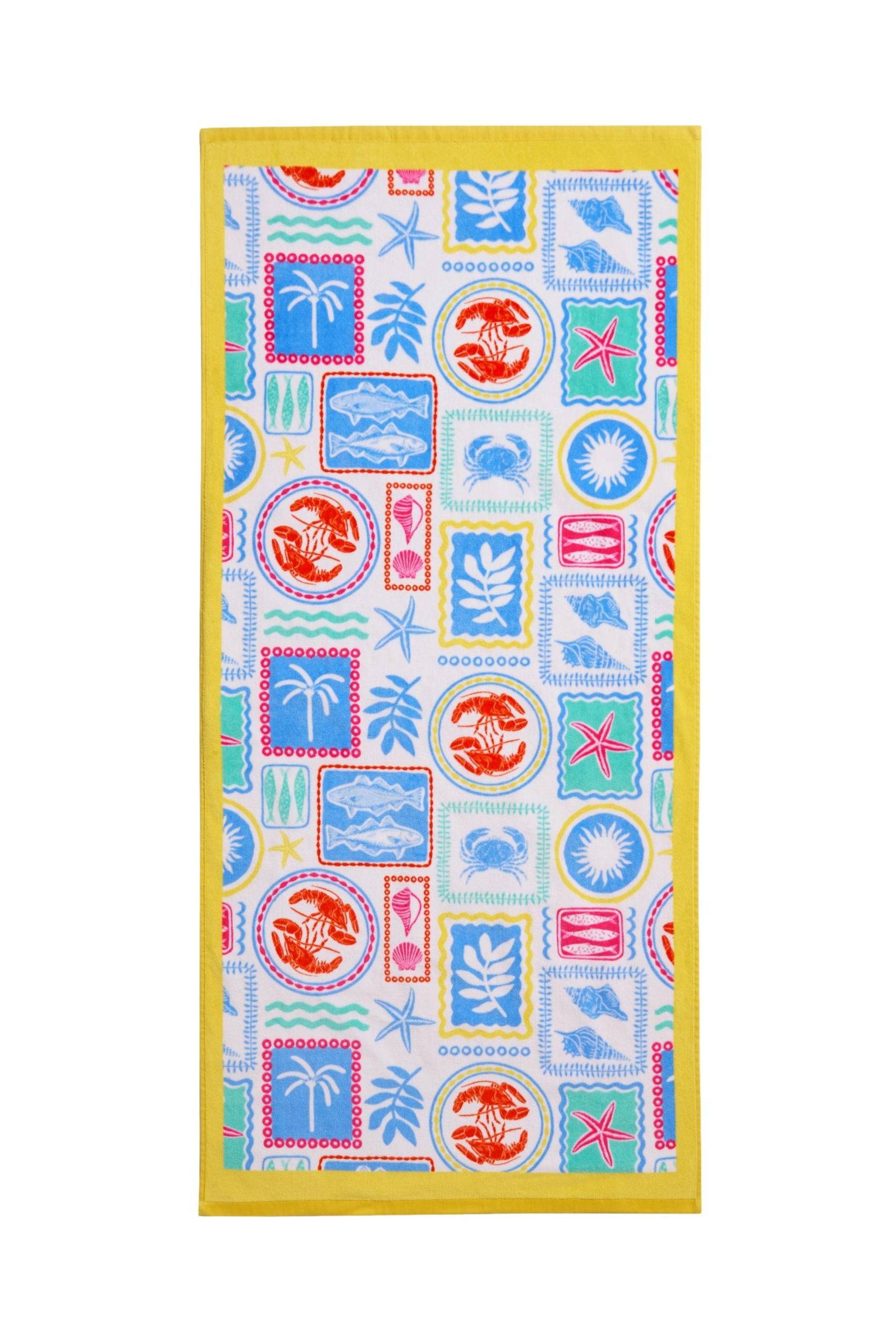 Next Strandtuch Strandhandtuch Postkartenmotiv aus 100 % Baumwolle, (1-St)