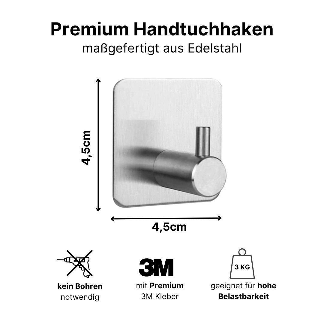 LIVINA HOME Handtuchhaken Haken selbstklebend Bad und Küche, Handtuchhalter, Badezimmer, Bad, Küche, Türen, Kleiderschränke, Wand, Dusche, (1-St), Kleiderhaken ohne Bohren