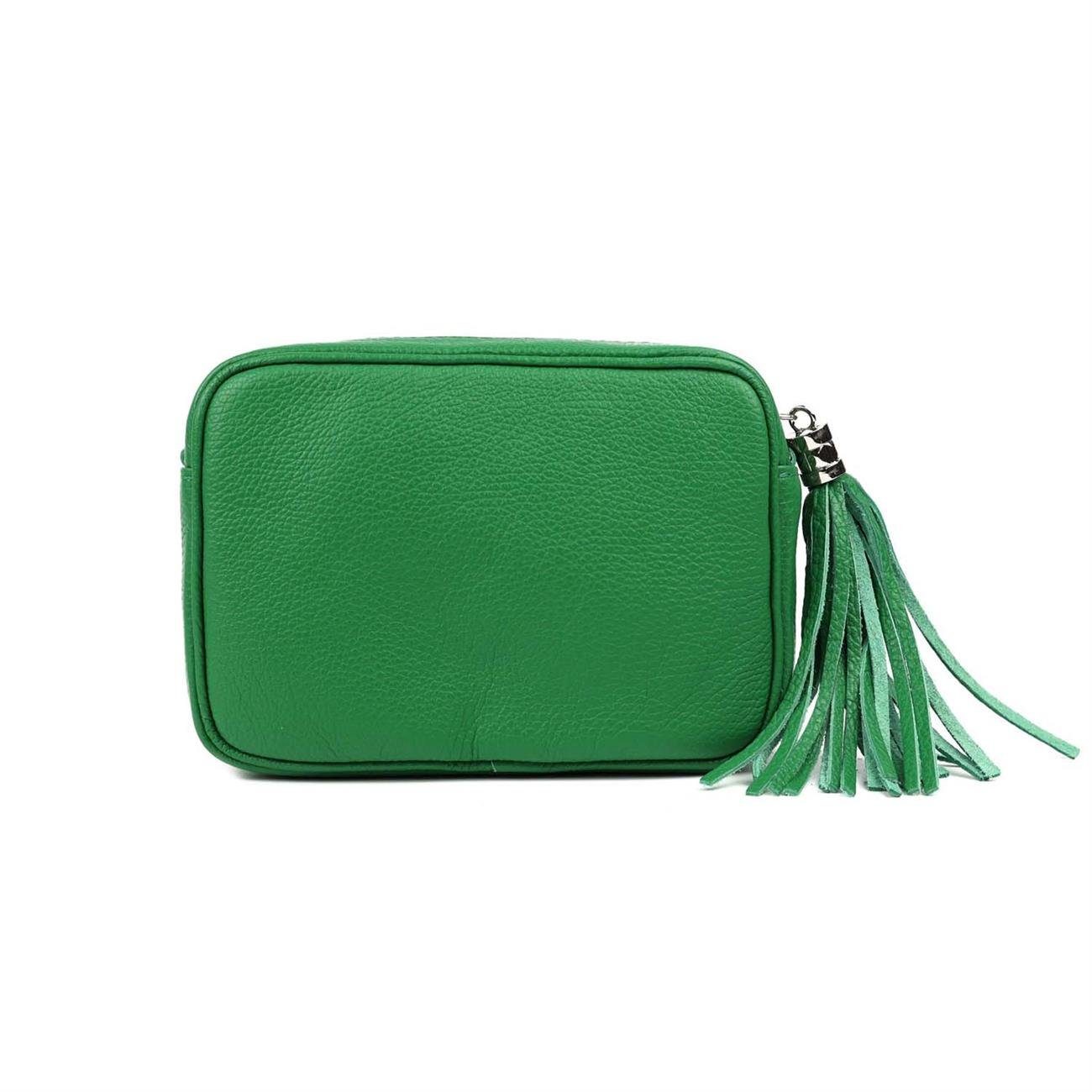 Schultertasche Made in Italy Damen Leder Tasche CrossOver