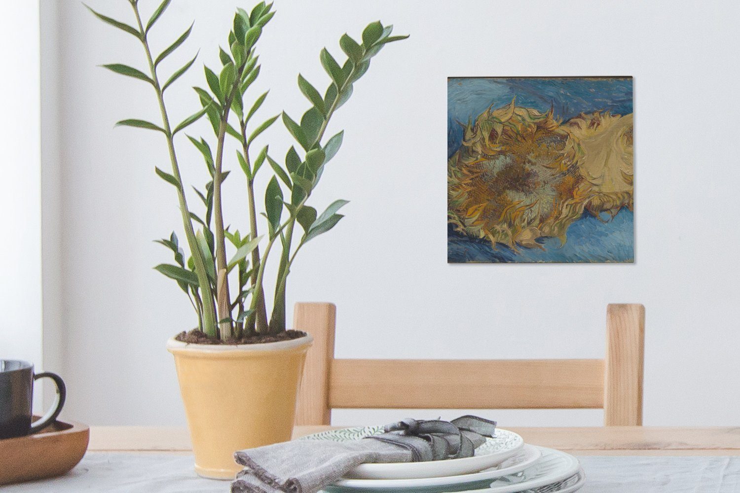 Leinwandbild Vincent van Gogh, Bilder St), (1 OneMillionCanvasses® Wohnzimmer Leinwand für Schlafzimmer Sonnenblumen -