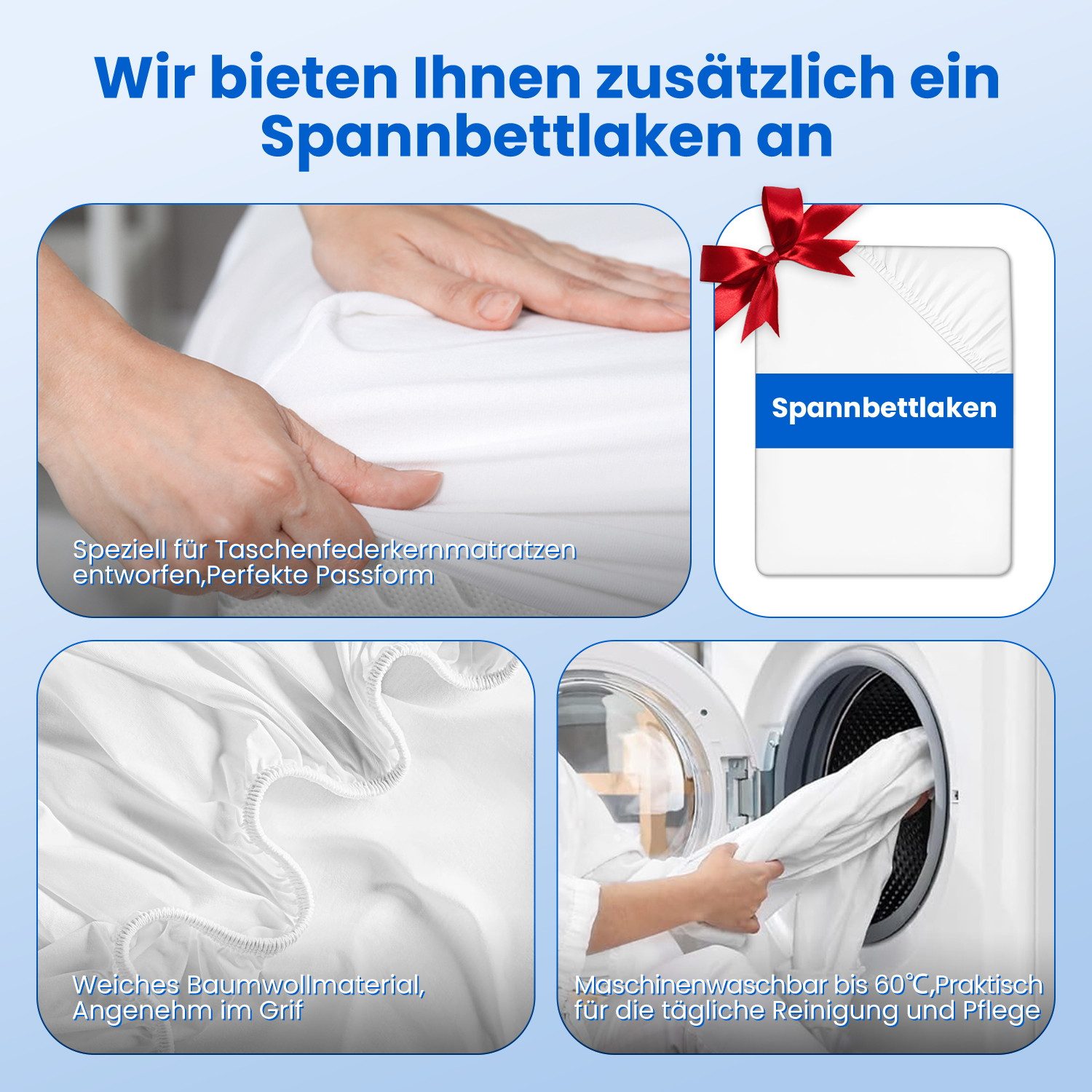 Taschenfederkernmatratze Matratze 7-Zonen Federkernmatratze H3 orthopädische matratze, Adormii, 22 cm hoch, (Federkernmatratze mit Spannbettlaken, 10-Sichten At – Bild 4 von 5