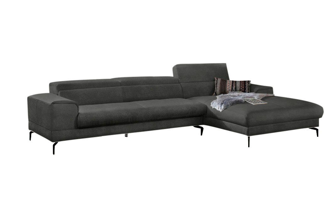 W.SCHILLIG Ecksofa piedroo, Designsofa mit tollem Sitzkomfort, bequem, L-Form, Kopfteilverstellung, wahlweise mit Sitztiefenverstellung, Breite 343cm