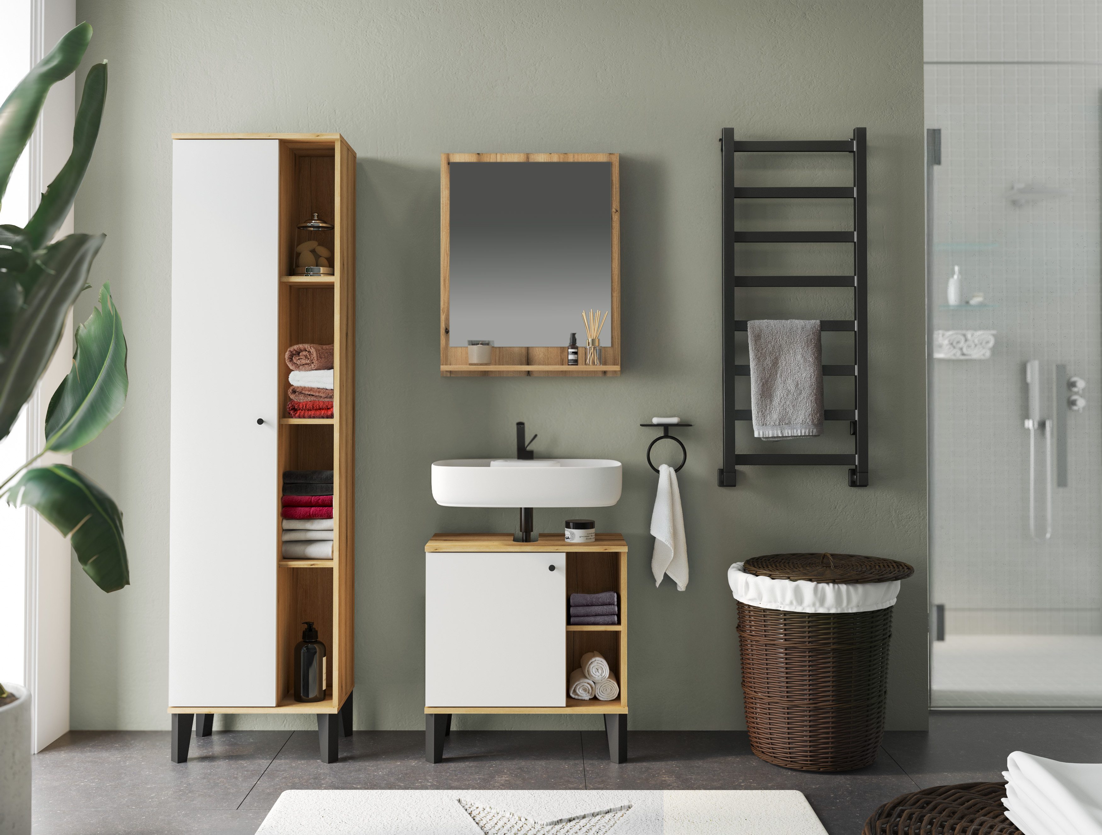 INOSIGN Badmöbel-Set OSLO, Bad im skandinavischen günstig online kaufen