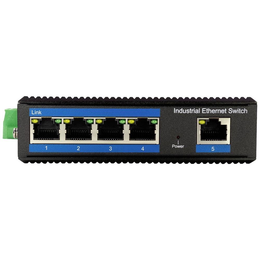 5-Port, Industrie LogiLink (PoE-Funktion) Ethernet PoE-Switch, Netzwerk-Switch Fast