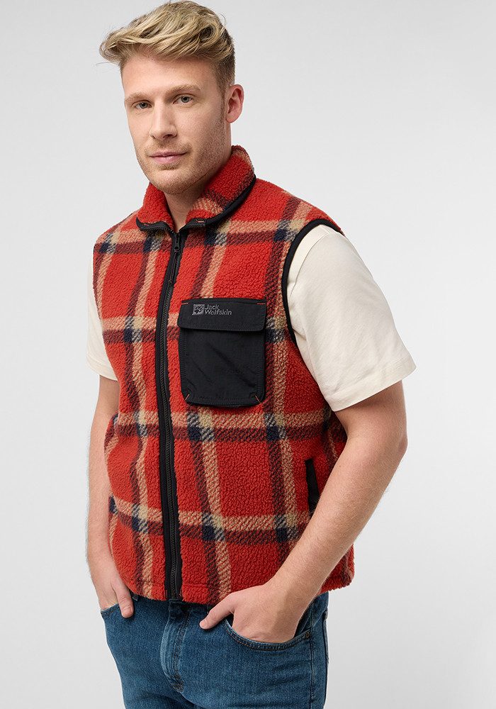 Jack Wolfskin Fleeceweste FELSLICHT CHECK VEST M günstig online kaufen