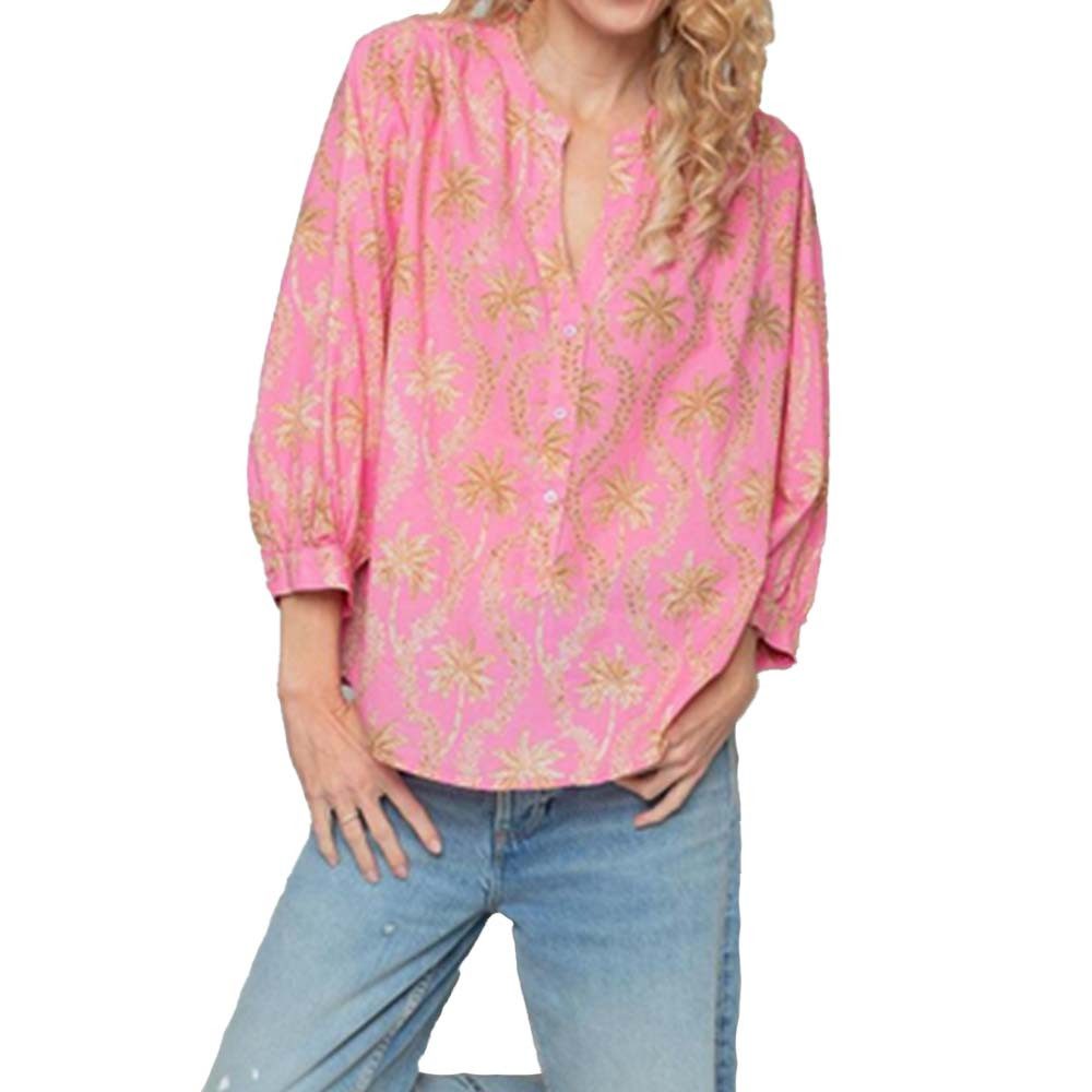 Emily Van Den Bergh Shirtbluse pink sand palms