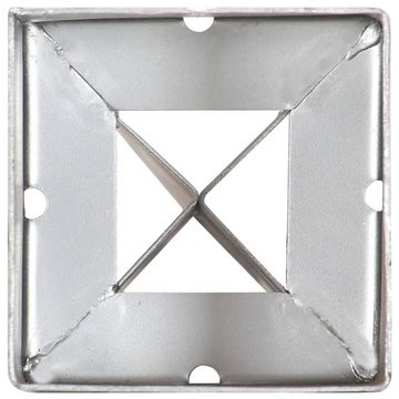 vidaXL Einschlagbodenhülse Erdspieße 6 Stk Silbern 9990 cm Verzinkter Stahl
