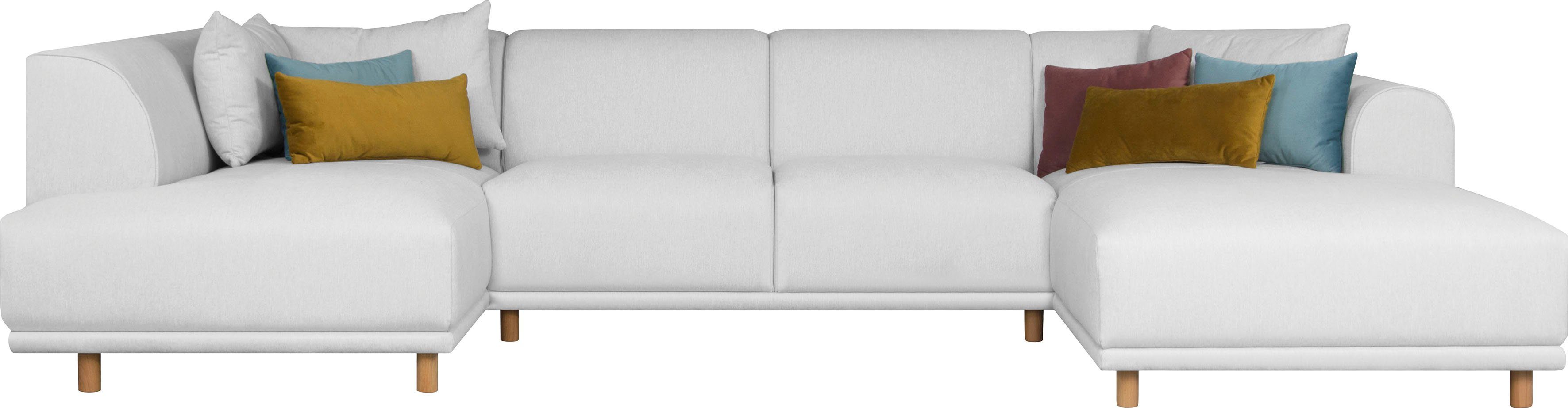 andas Wohnlandschaft Maroon U-Form, in skandinavischem günstig online kaufen