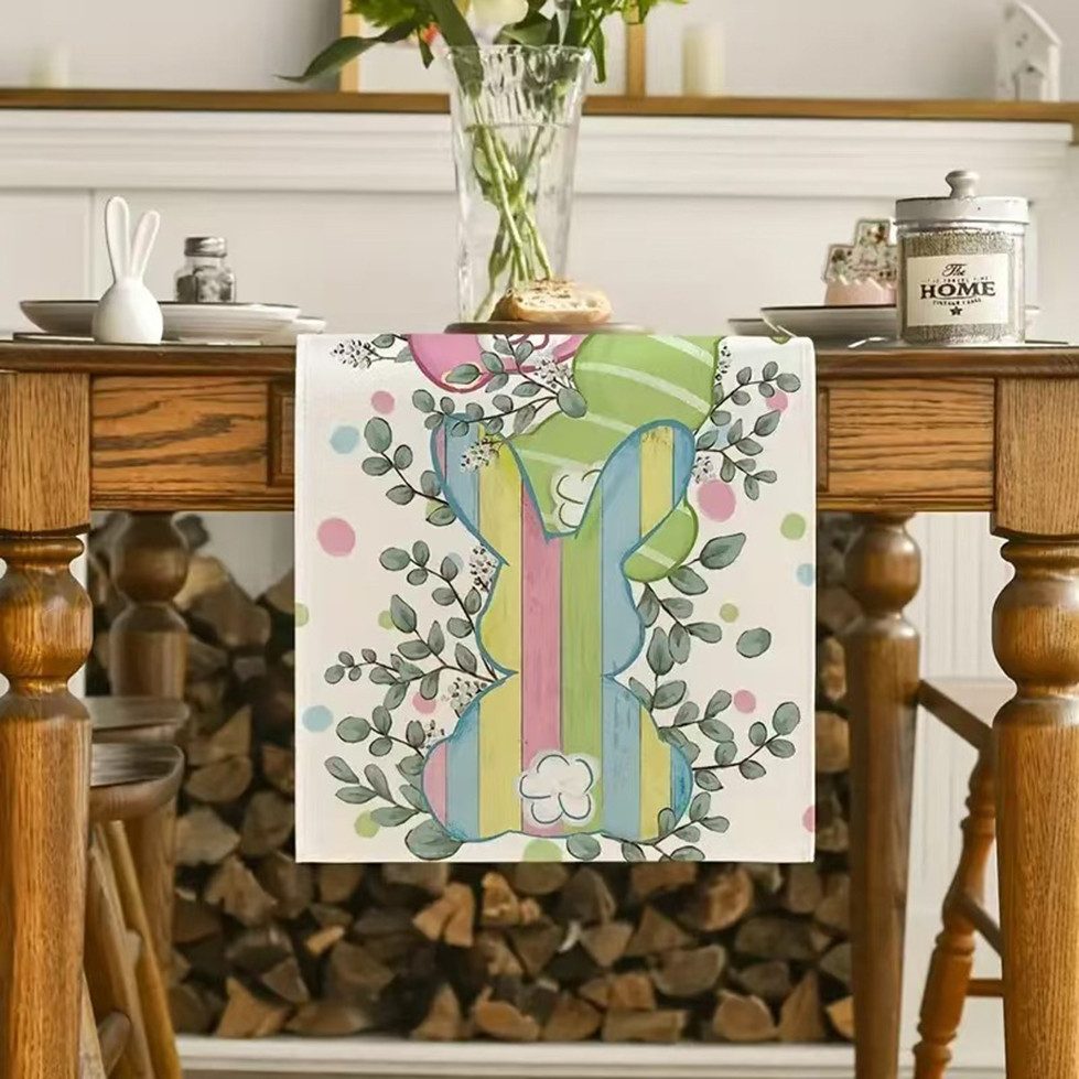 Kaket Tischläufer Tischdecke Druck Häschen Osterhase günstig online kaufen