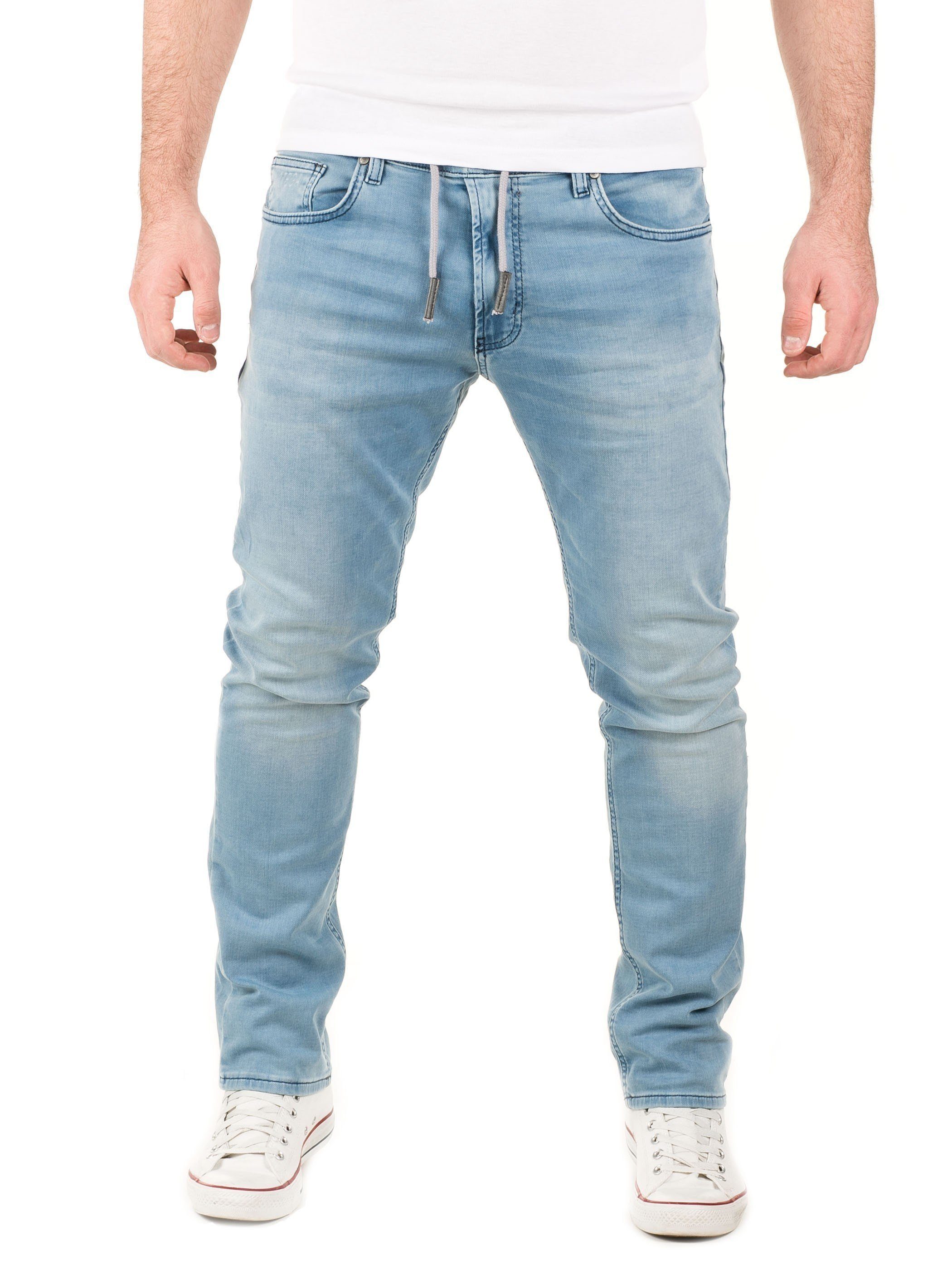 WOTEGA Slim-fit-Jeans Herren Jogginghose in Jeans-Look Noah Stretch Hose in Jogging Jeans Sweathosen Denim