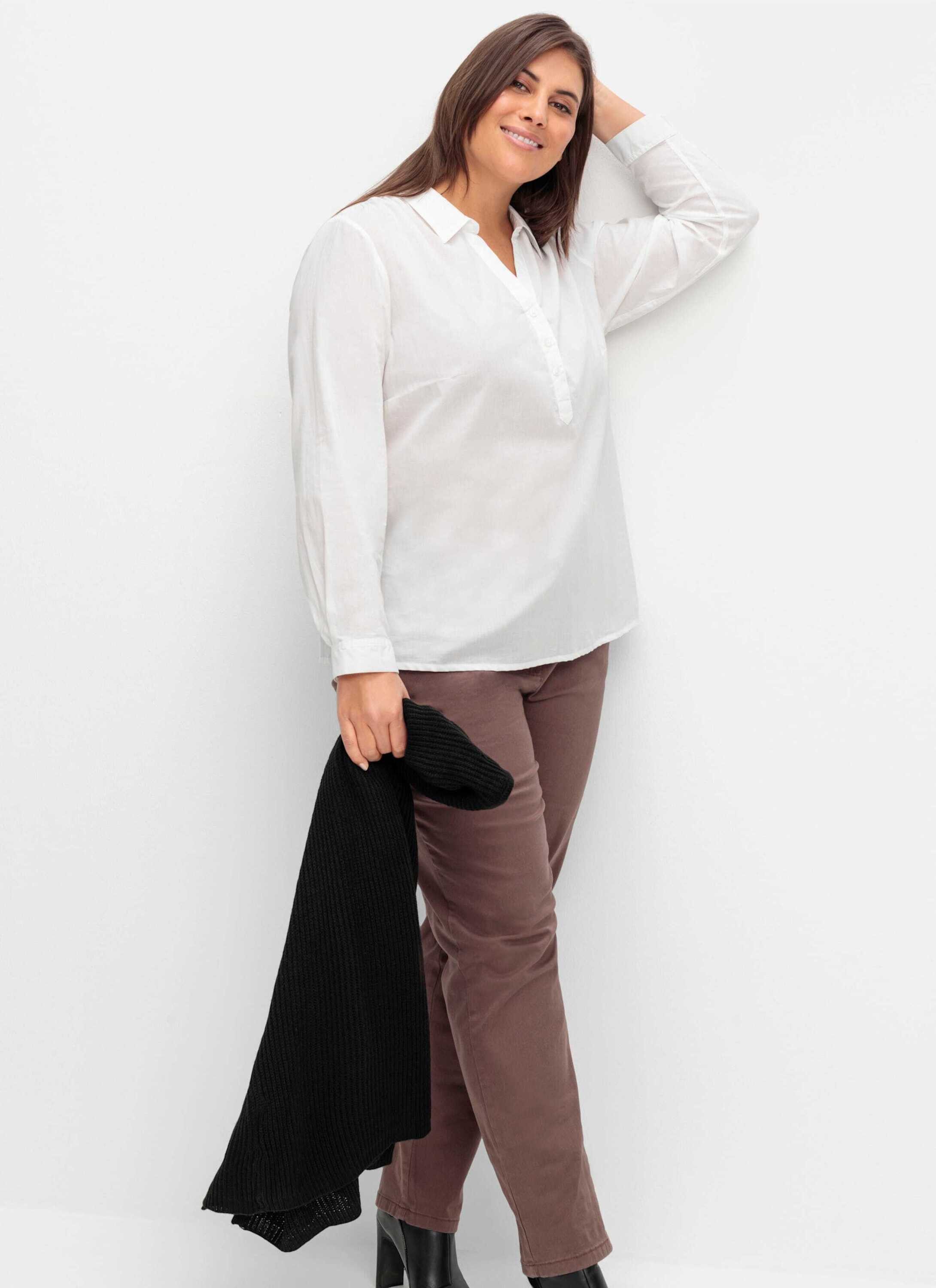 Sieh an! Klassische Bluse Bluse Langarm