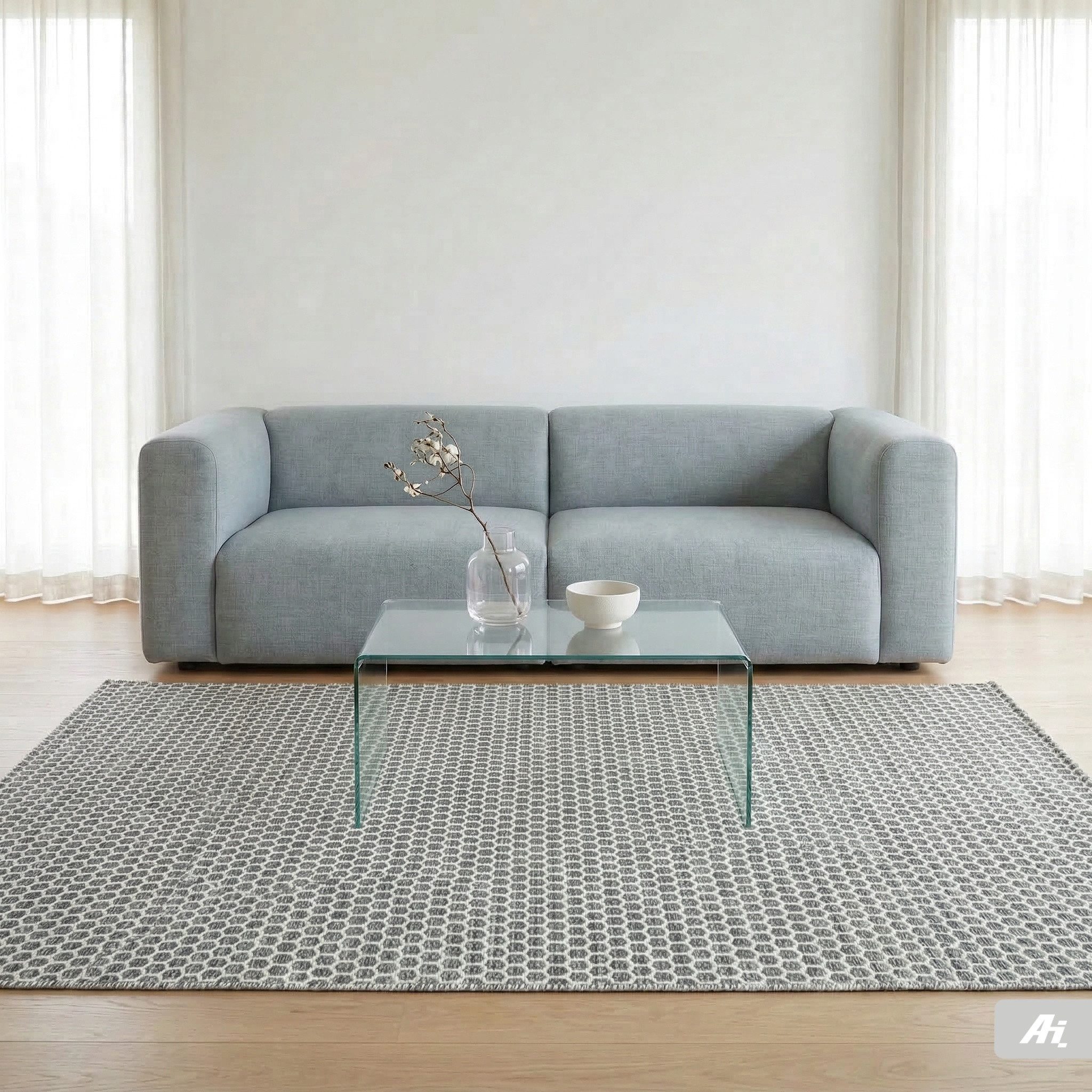 Carpet Avenue Teppich Kelim Morris - Schwarz / Grau 230x160, Rechteck, Höhe: 4 mm