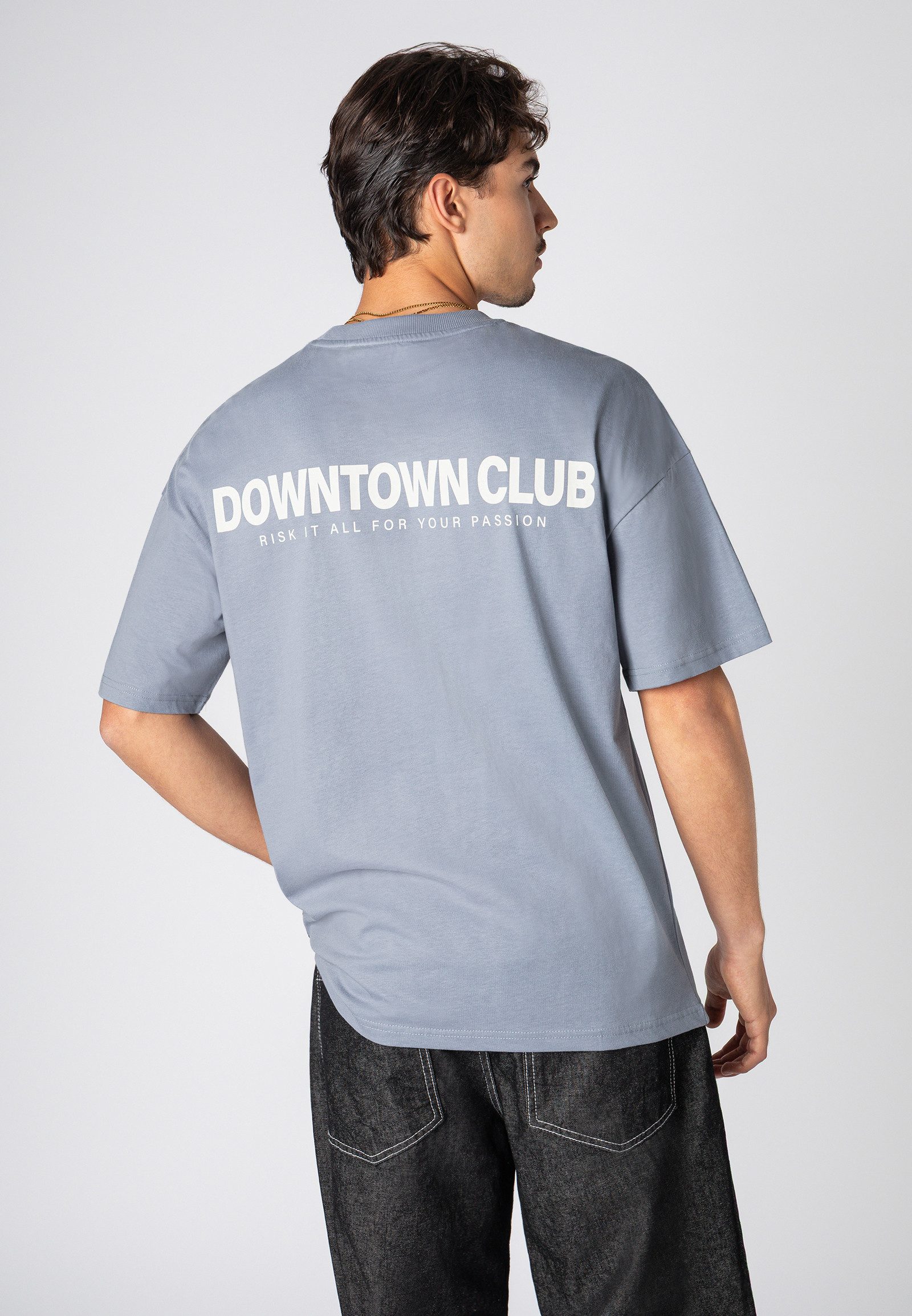 SUBLEVEL T-Shirt Herren Shirt Downtown Club Edition kurzarm, Baumwolle, oversize, Frontprint