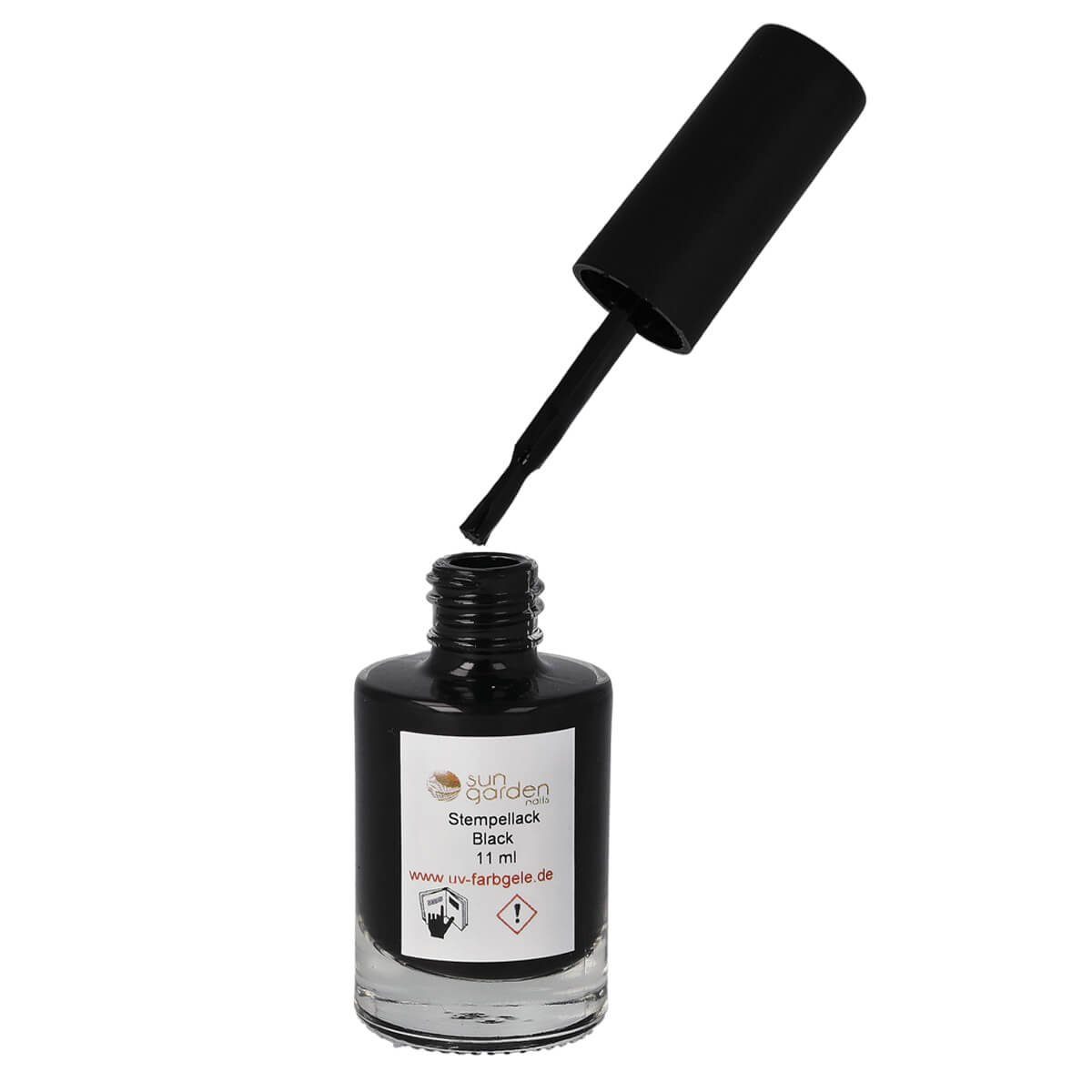 Sun Garden Nails UV-Gel Nail Stempellack Black 11 ml - Nailart Stamping Lack