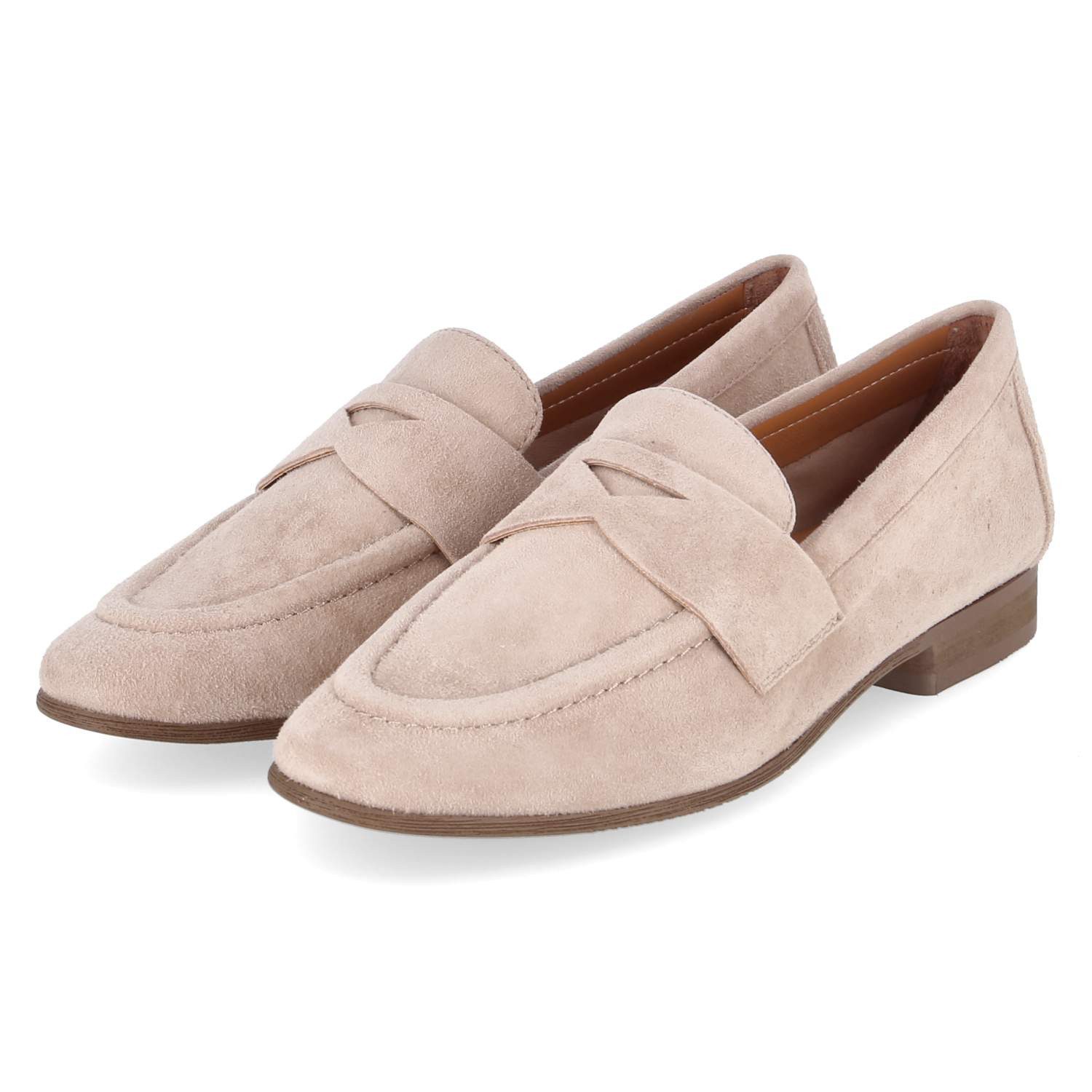 Kaerlek Kaerlek Slipper / Loafers Aida 02 Ginger Damen Rauleder beige Slipper