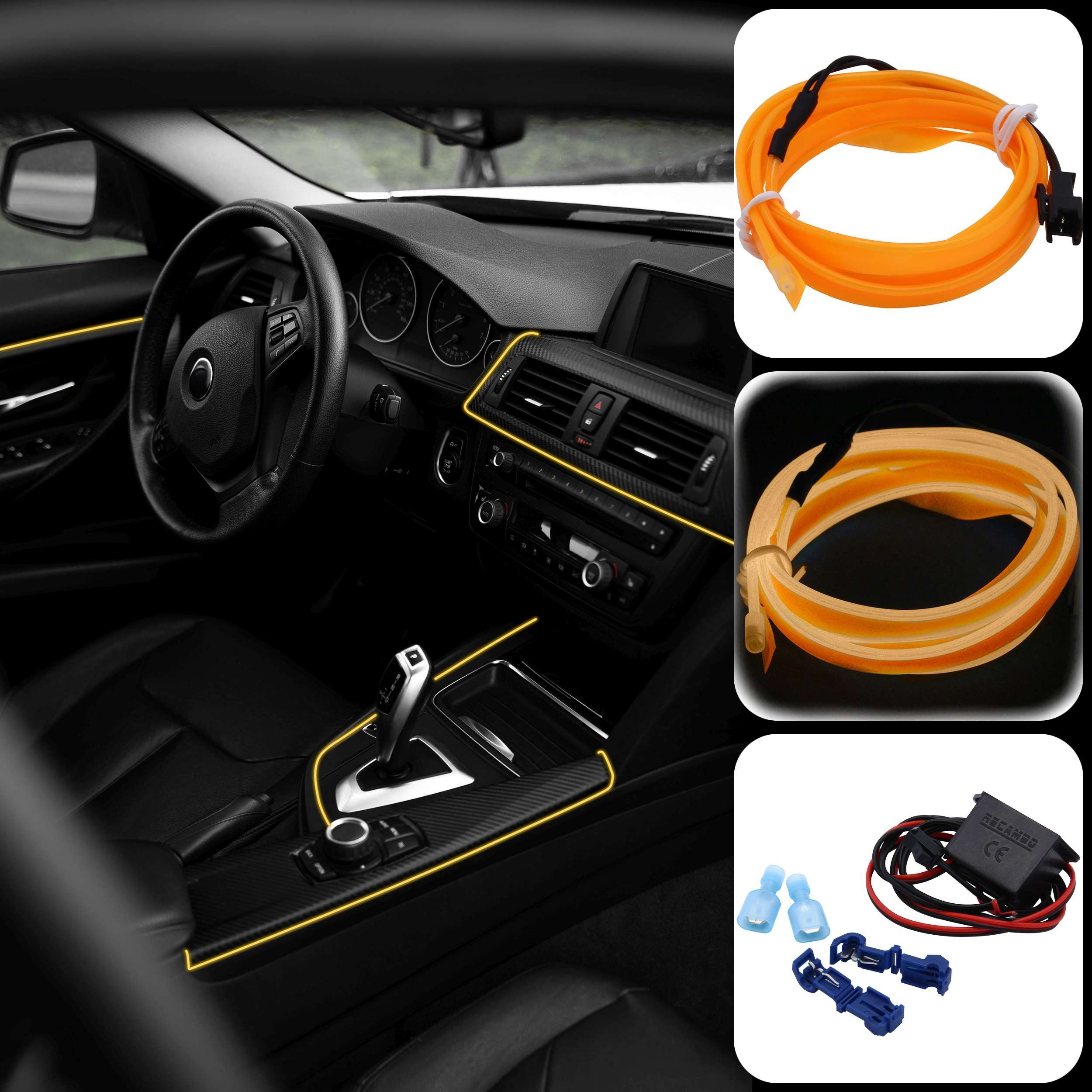 RECAMBO LED-Stripe-Profil Innenraumbeleuchtung Auto, Ambiente Beleuchtung, günstig online kaufen
