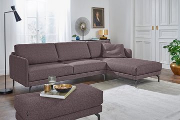 hülsta sofa Ecksofa hs.450, Armlehne sehr schmal, Breite 274 cm, Alugussfuß Umbragrau