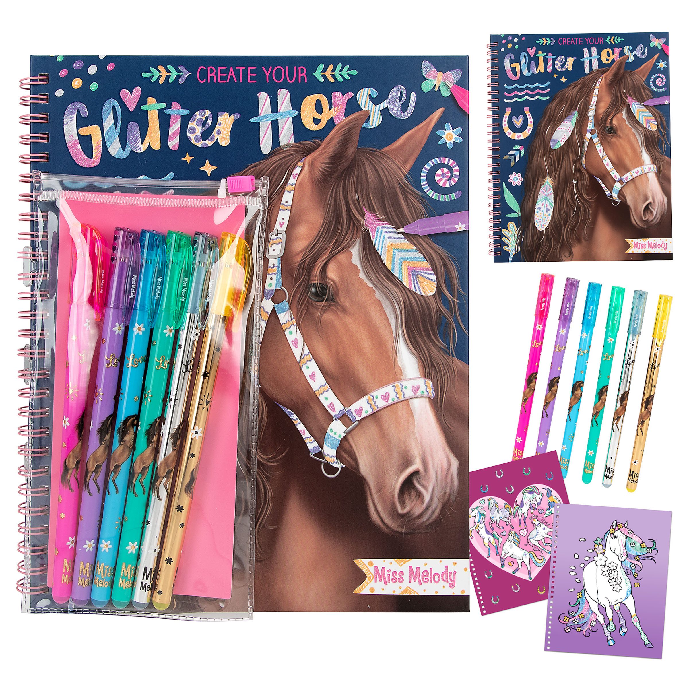 Depesche Malstift Depesche Miss Melody Mal Set Create your Glitter Horses