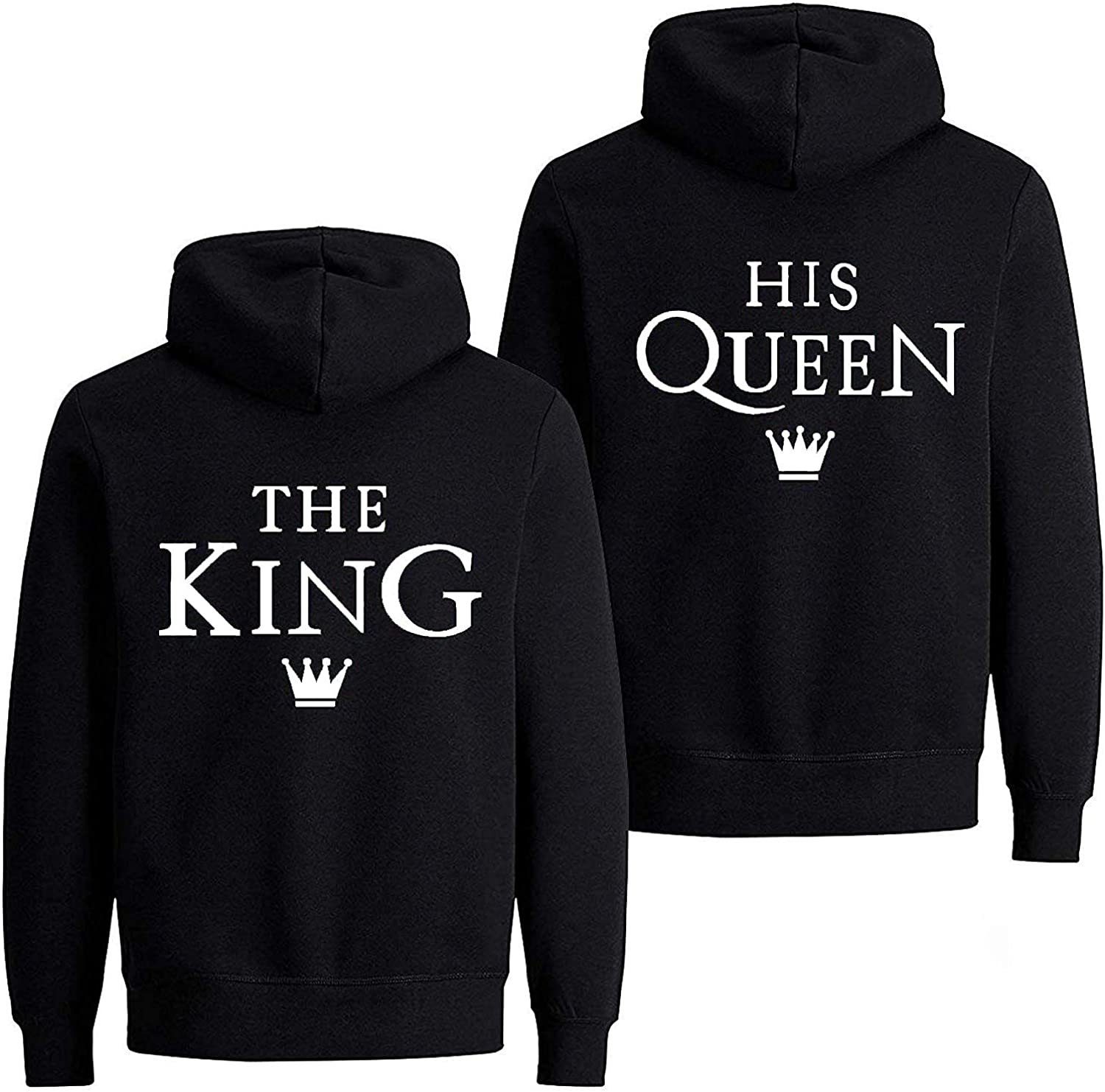 Couples Shop Kapuzenpullover The King & His Queen Hoodie für Paare mit modischem Print