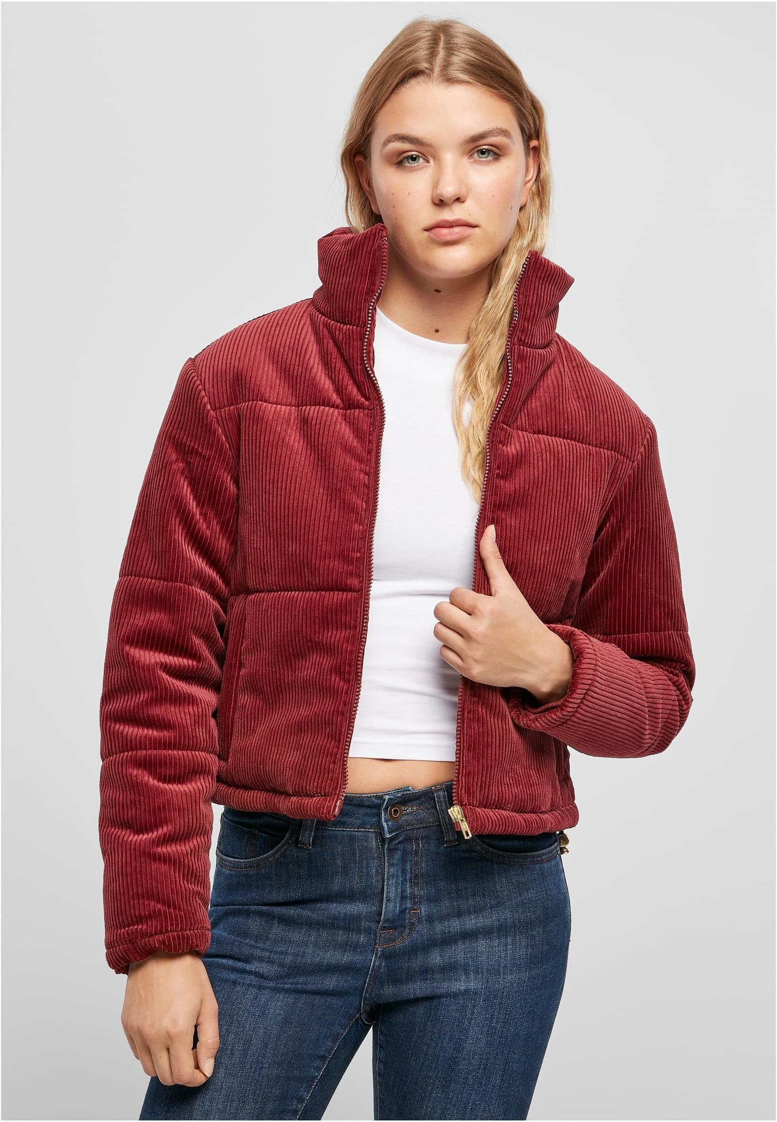 (1-St) Puffer URBAN Corduroy Jacket Winterjacke Ladies Damen burgundy CLASSICS