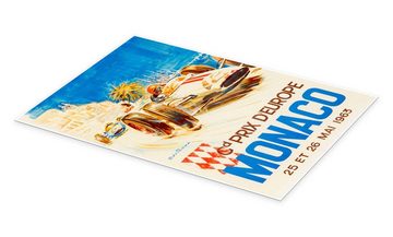 Posterlounge Poster Vintage Travel Collection, Großer Preis von Monaco 1963 (französisch), Vintage Illustration