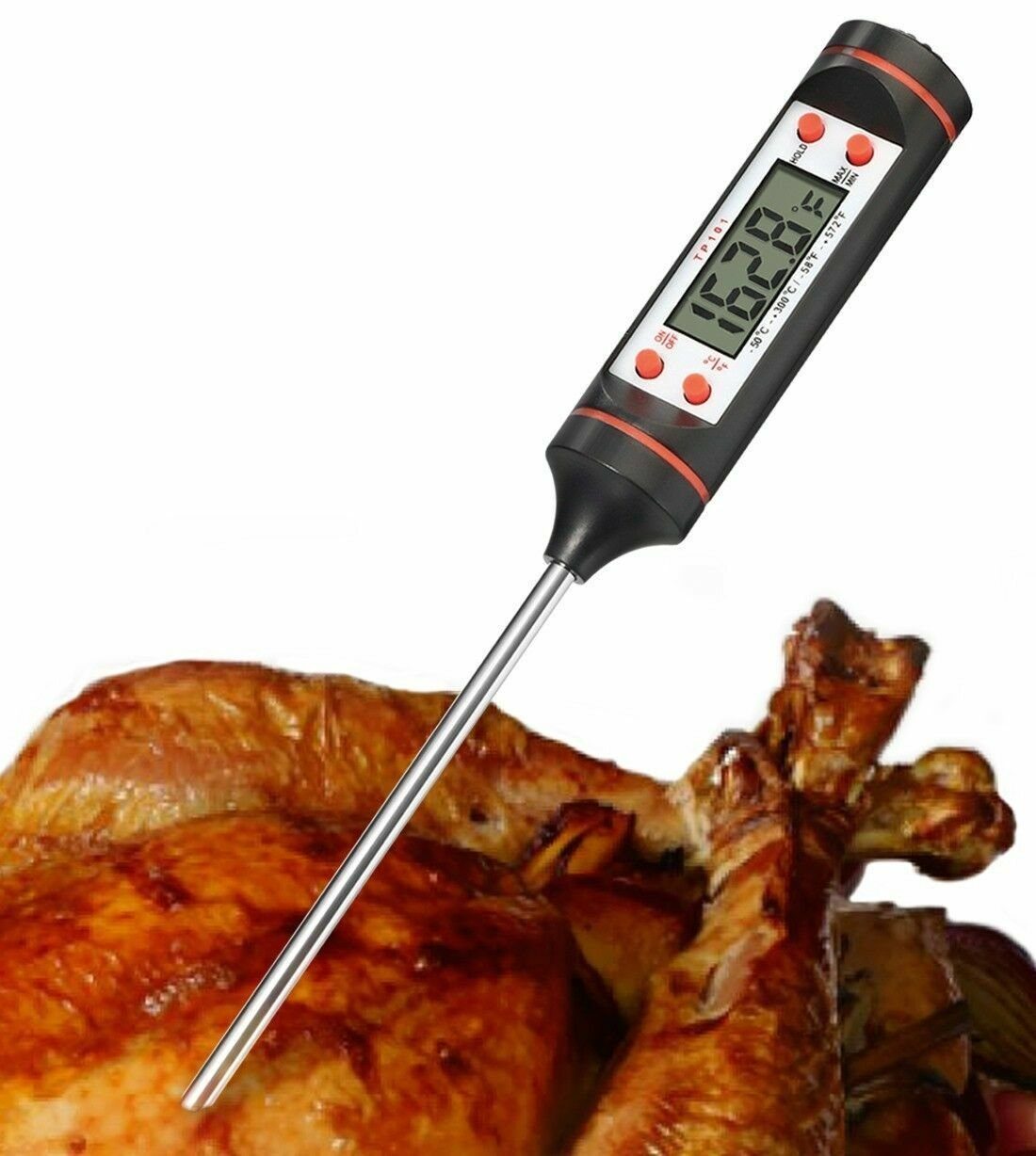 Talinu Bratenthermometer Nahrungs Küchen Brei Fläschchen Milch Thermometer mit LCD Display