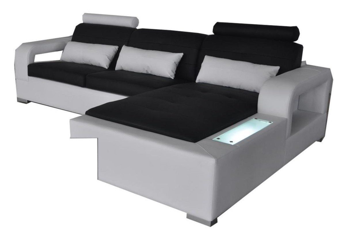 Xlmoebel Ecksofa Leder Wohnlandschaft mit USB-Anschluss in modernem Design, Hergestellt in Europa