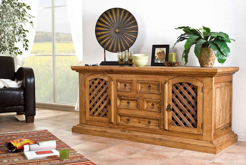 1a Direktimport Sideboard Mexico Möbel Sideboard Schrank - Pinie Massivholz - Landhausstil