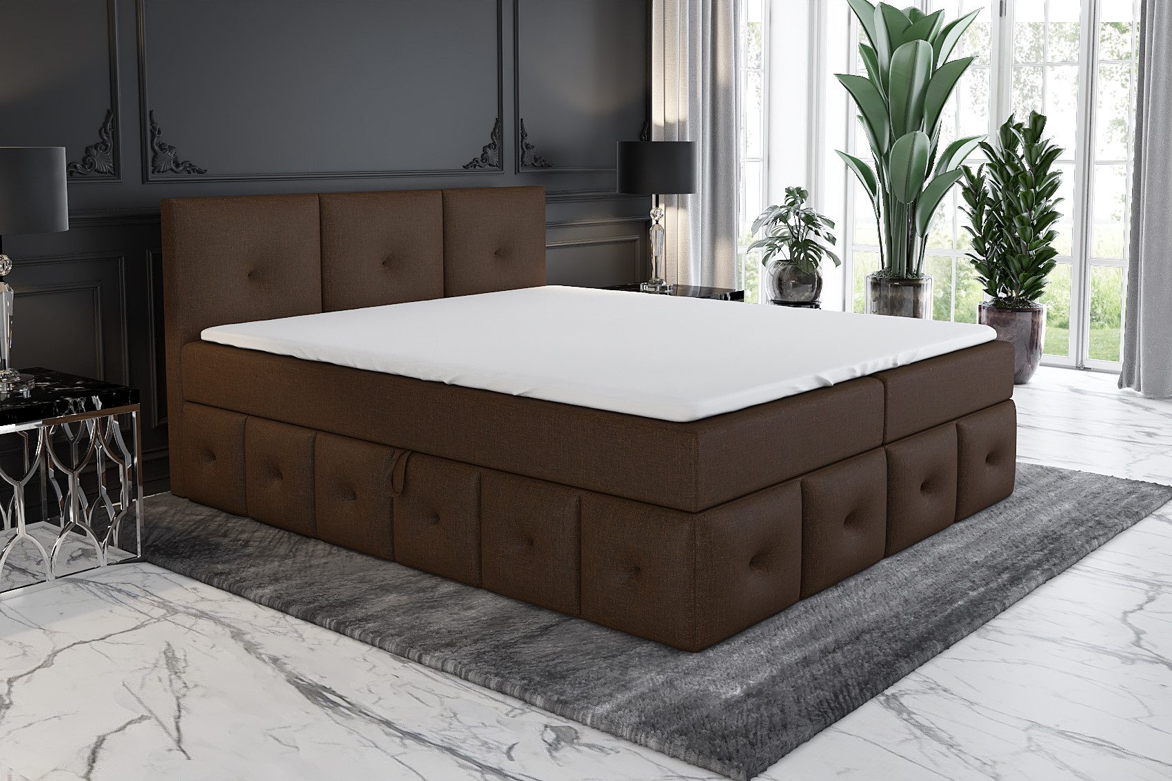 A&J MöbelLand GmbH Boxspringbett BOLLI mit günstig online kaufen