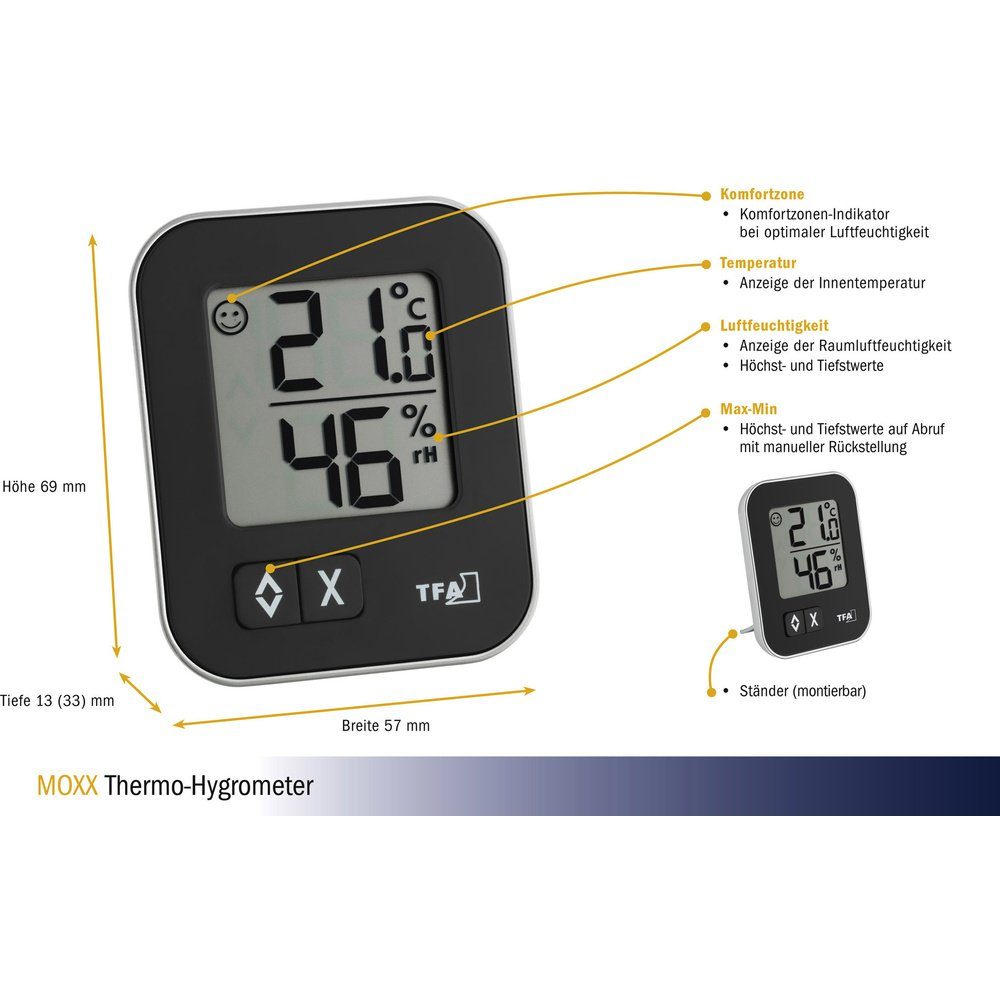 TFA Dostmann Hygrometer TFA Dostmann 30.5026.01 Luftfeuchtemessgerät (Hygrometer) 20 % rF 99