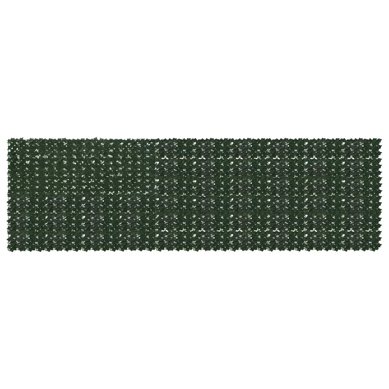 vidaXL Balkonsichtschutz Balkonsichtschutz mit Blättern Dunkelgrün 500 x 150 cm (1-St)