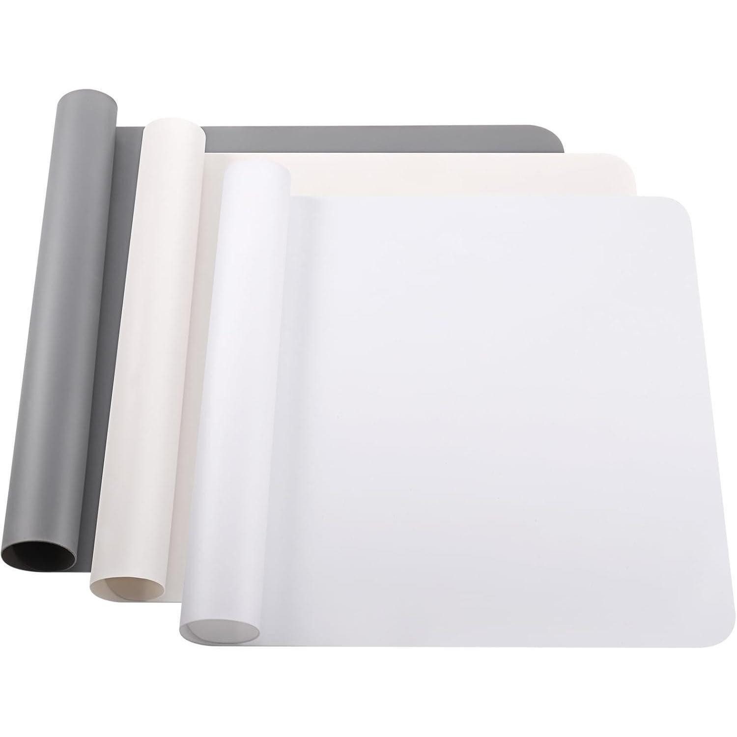 LuxusKollektion Silikonform Silikonmatte 40x30cm Bastelmatte Antihaft Dunkelgrau Grau Weiß