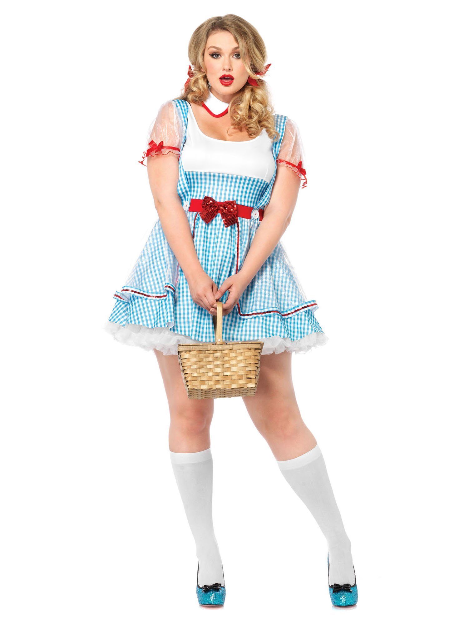 Leg Avenue Kostüm Sexy Dorothy XXL, Luftiges Sommerkleid im Stil von 'Der  Zauberer von Oz'