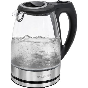 BOMANN Wasserkocher Glas-Wasserkocher WKS 6032 G, 1.7 l