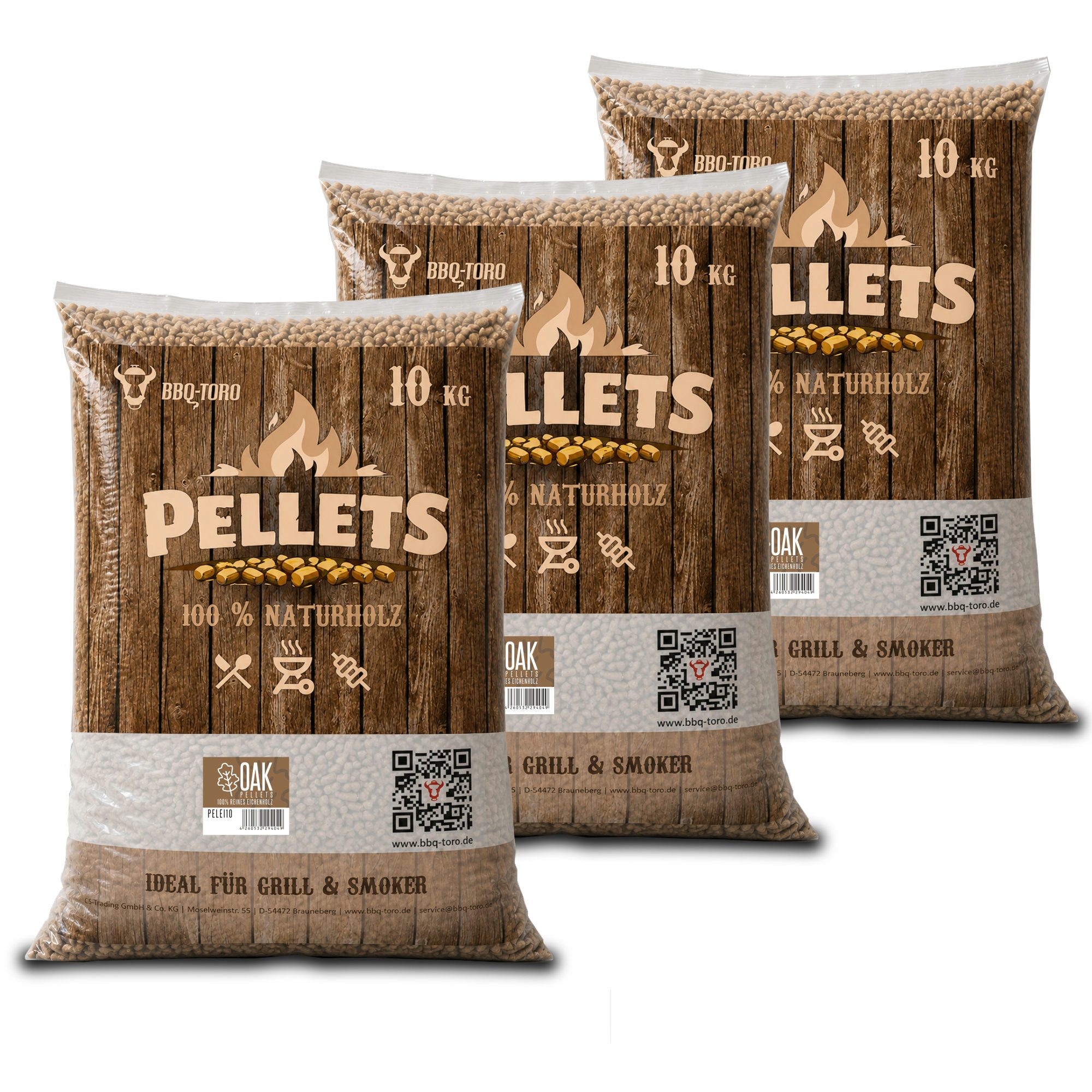 BBQ-Toro Aromabox Oak Pellets aus 100% Eichenholz für Grill, Smoker und mehr, 30 kg