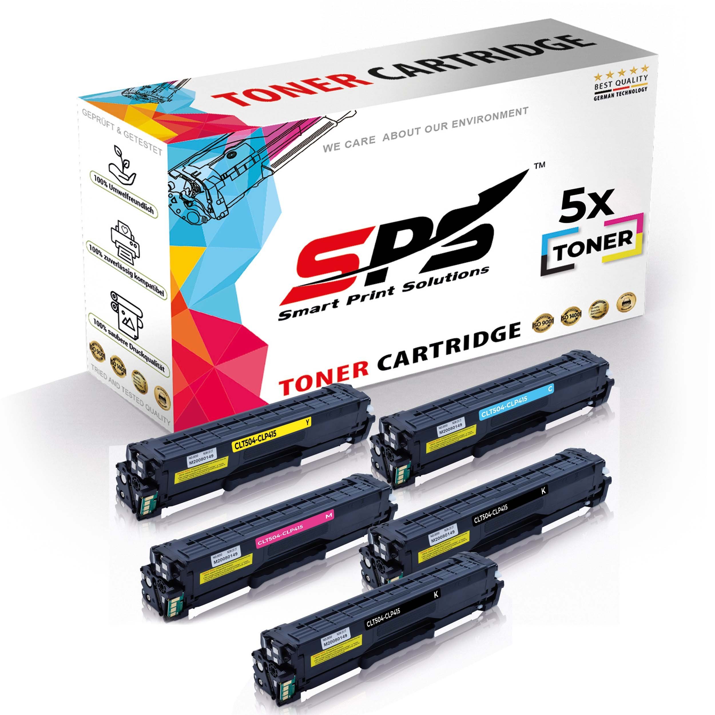 SPS Tonerkartusche Kompatibel für Samsung Xpress SL-C1860 C504 CLT-C5, (5er Pack) | Tonerpatronen